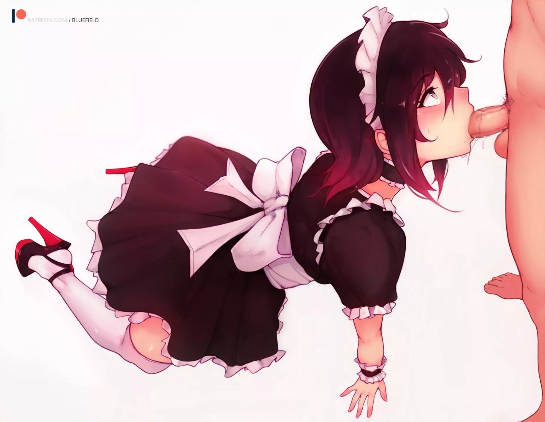 Maid Ruby cleans up everything, whether itâ€™s dirty dishes or her masterâ€™s cock. [bluefield]