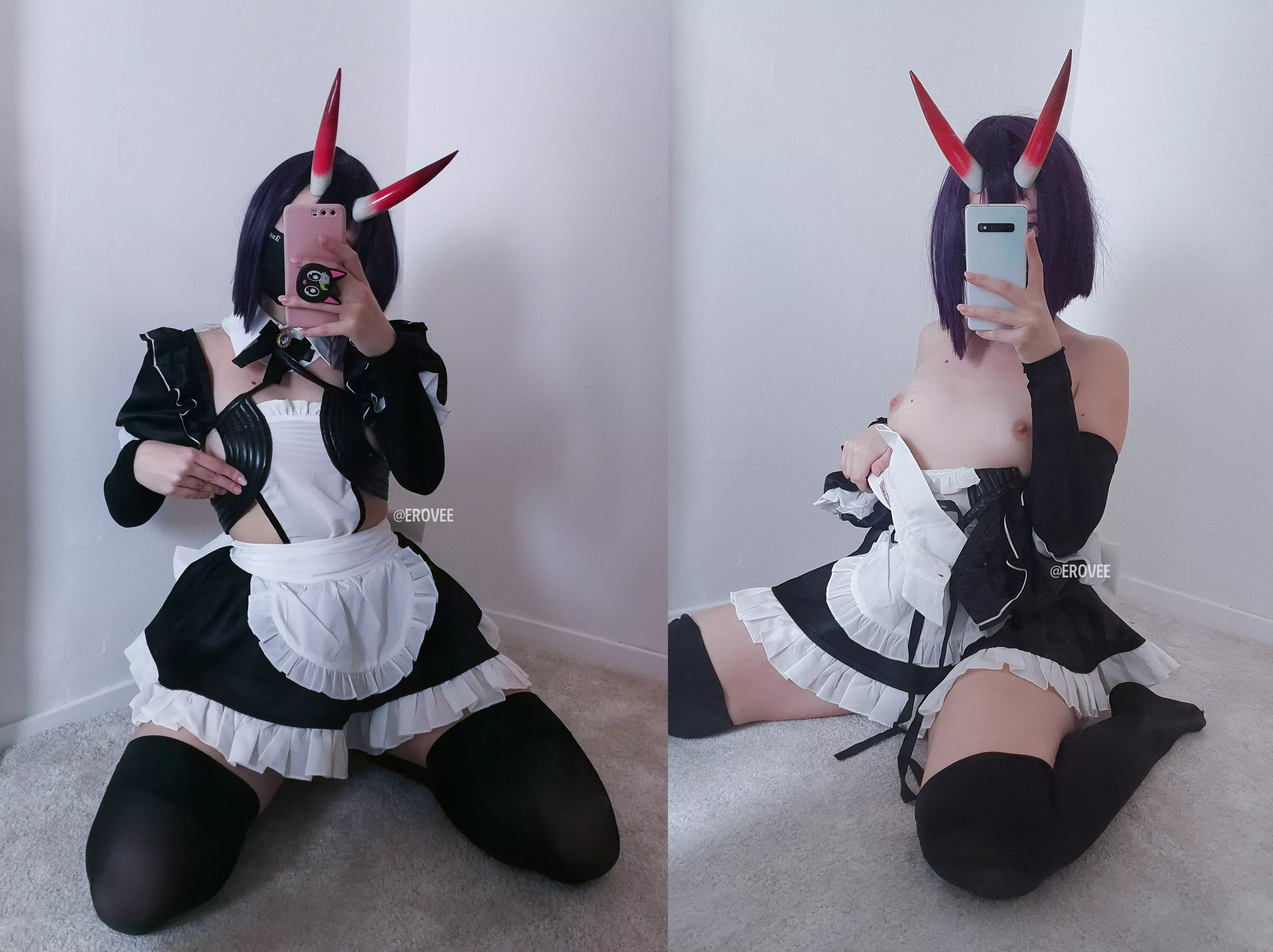 Maid Shuten Douji and her itty bitty tiddies By Erovee