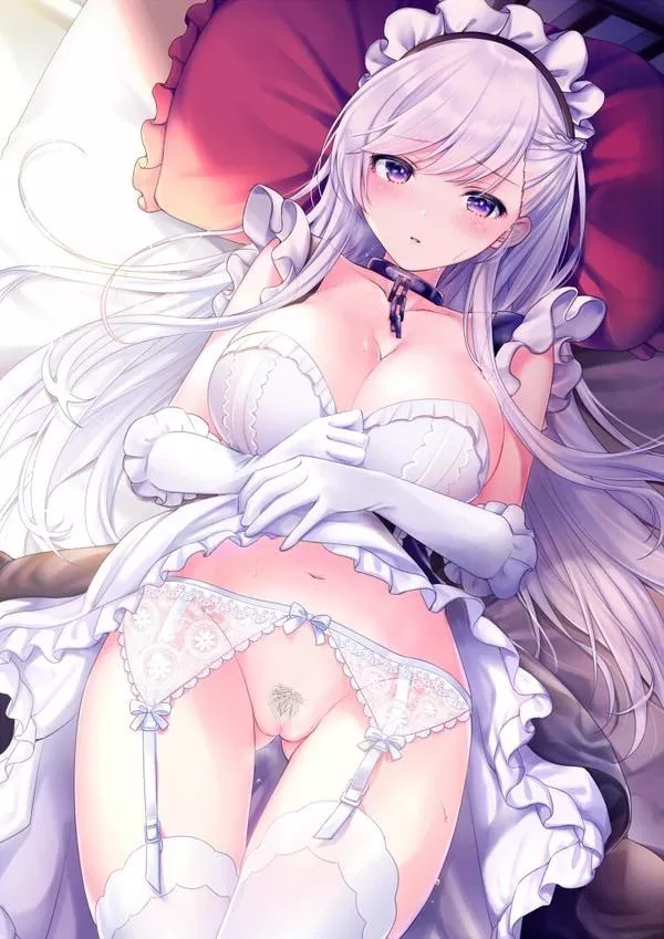 Maid without panties