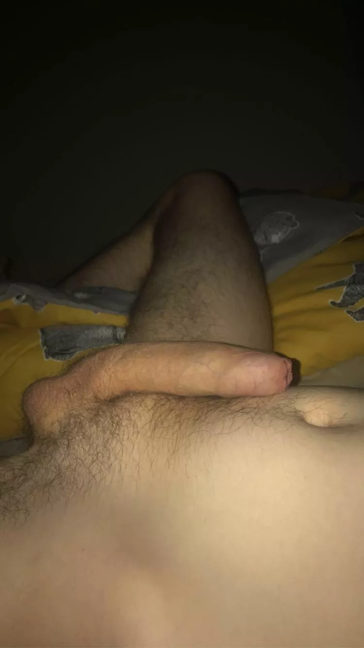 Make me hard and it will reach past my belly button 😉