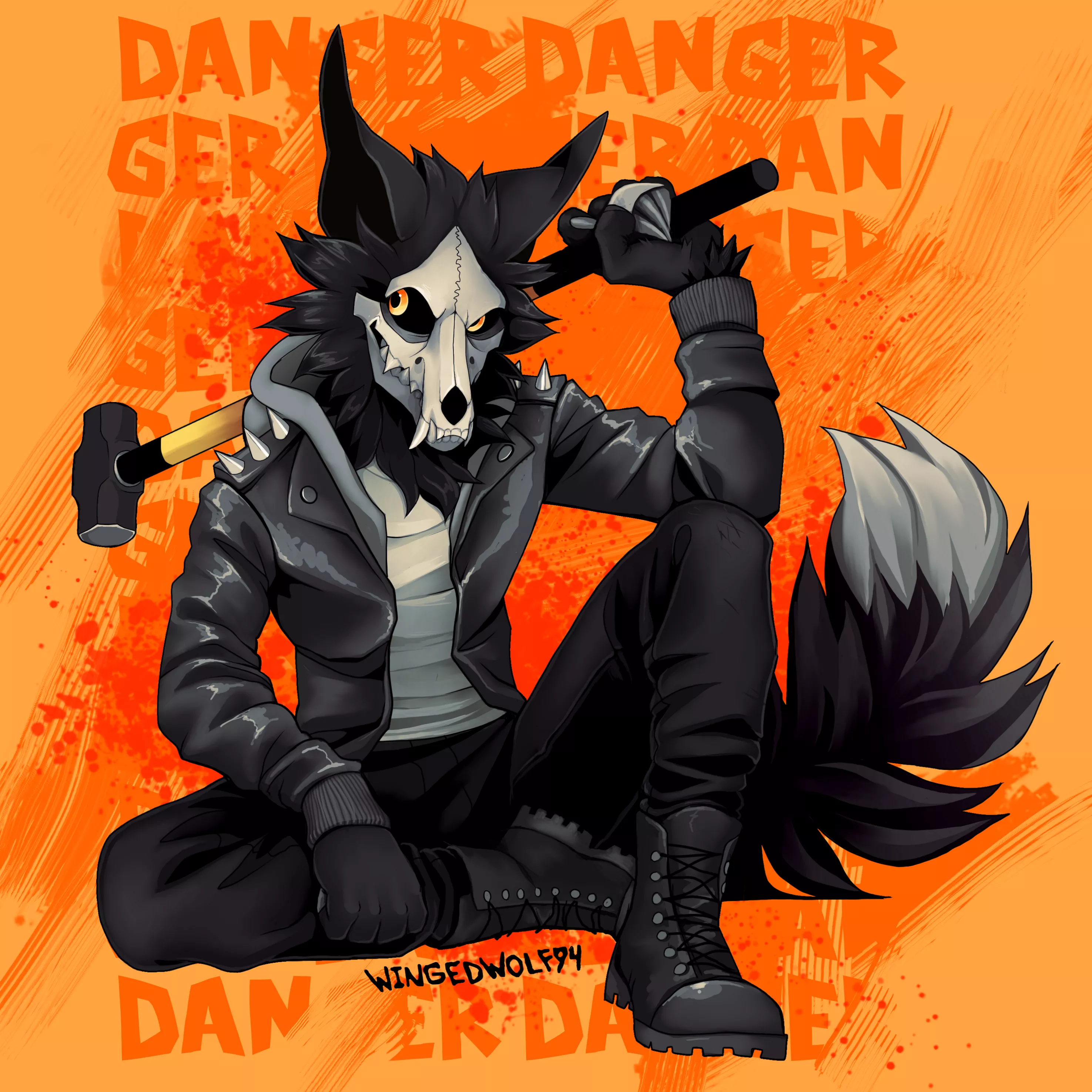 Making Cadaver's jacket look a bit more like leather with this painting style. (by wingedwolf94)