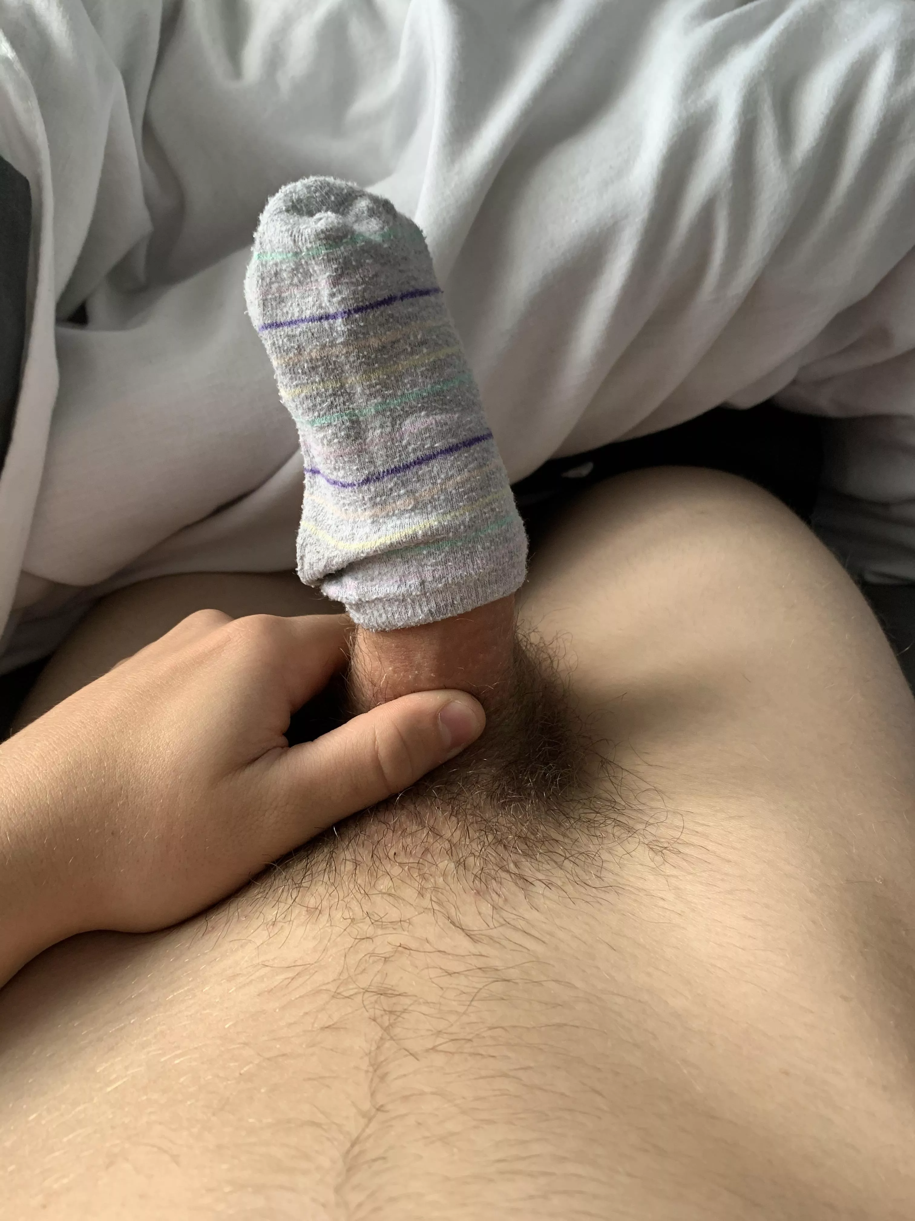 [male] This sock is too small can I use anyone elseâ€™s