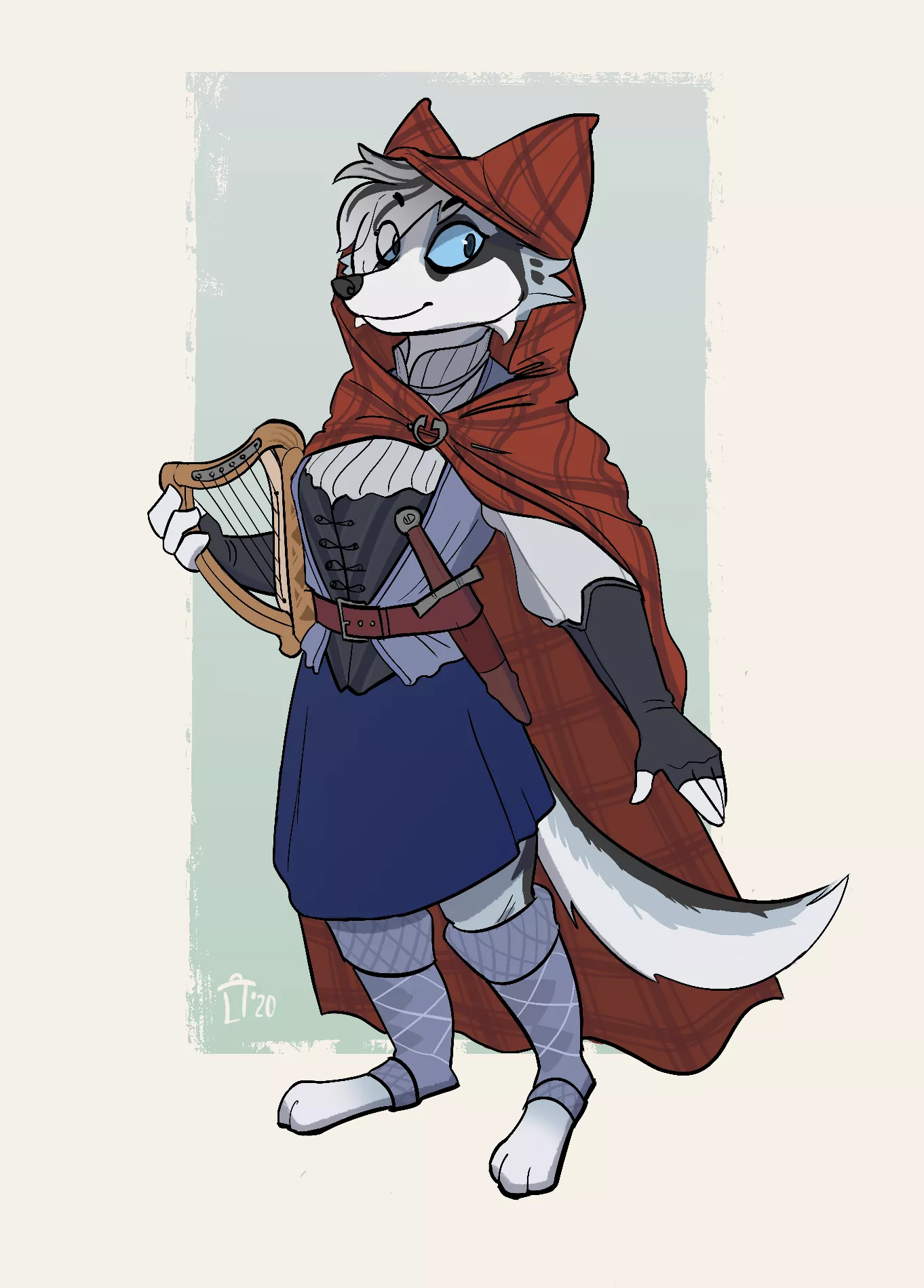 Marble Fox bard (art by me!)