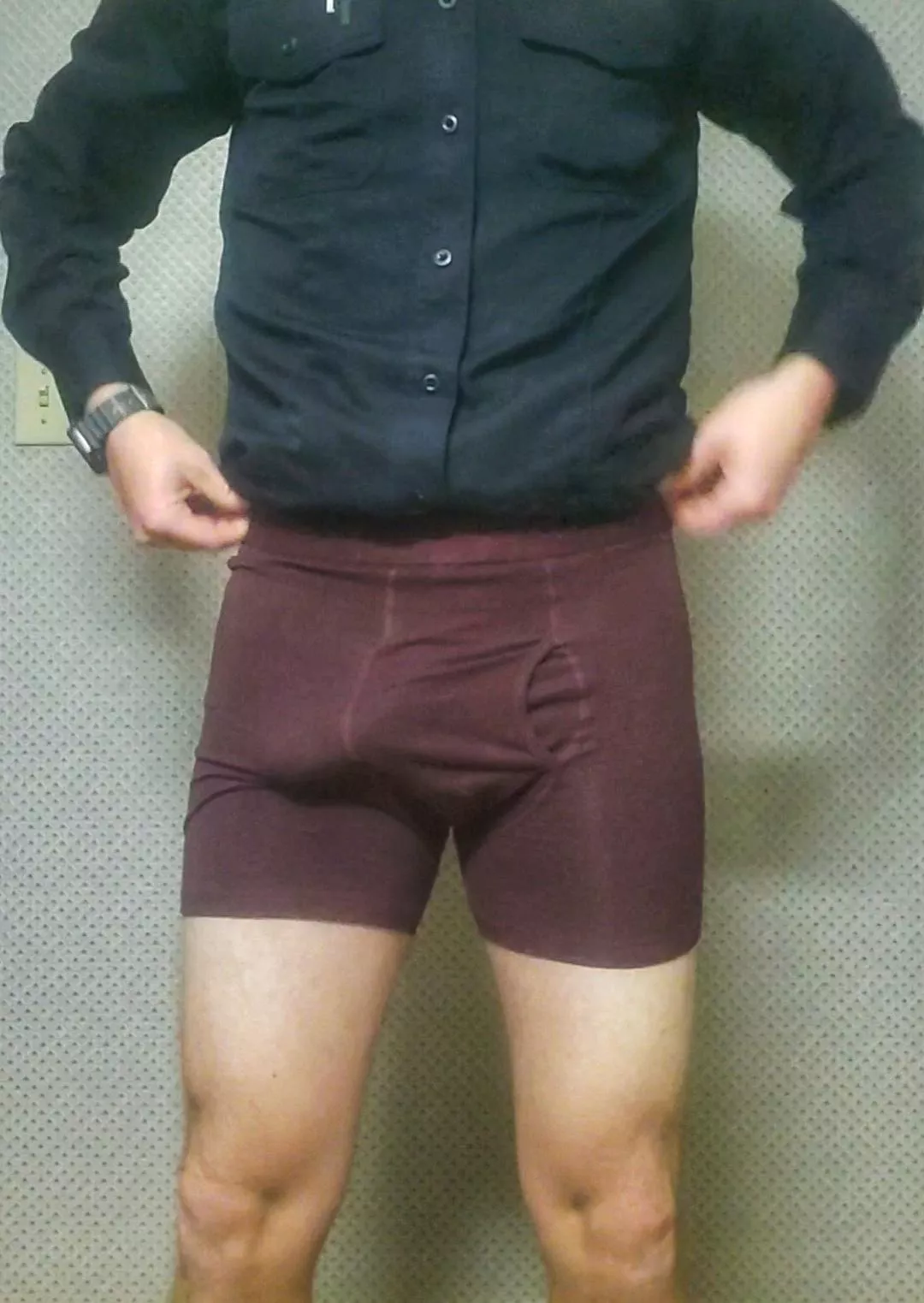 Maroon Boxer Bulge