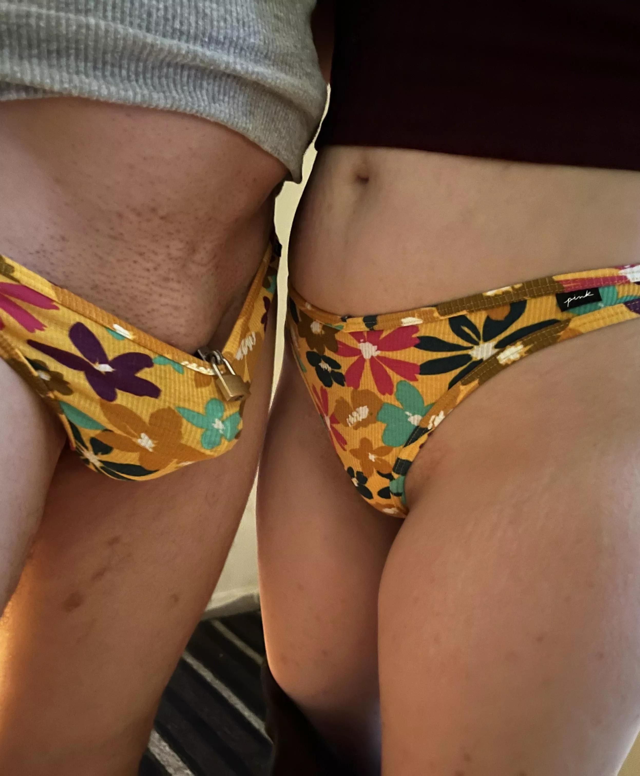 Matching panty day, except one of us had multiple orgasms last night ðŸ¥µ