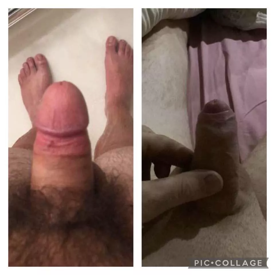 Me (right) Cockrater42069 (left) his tiny cock took and L on this one