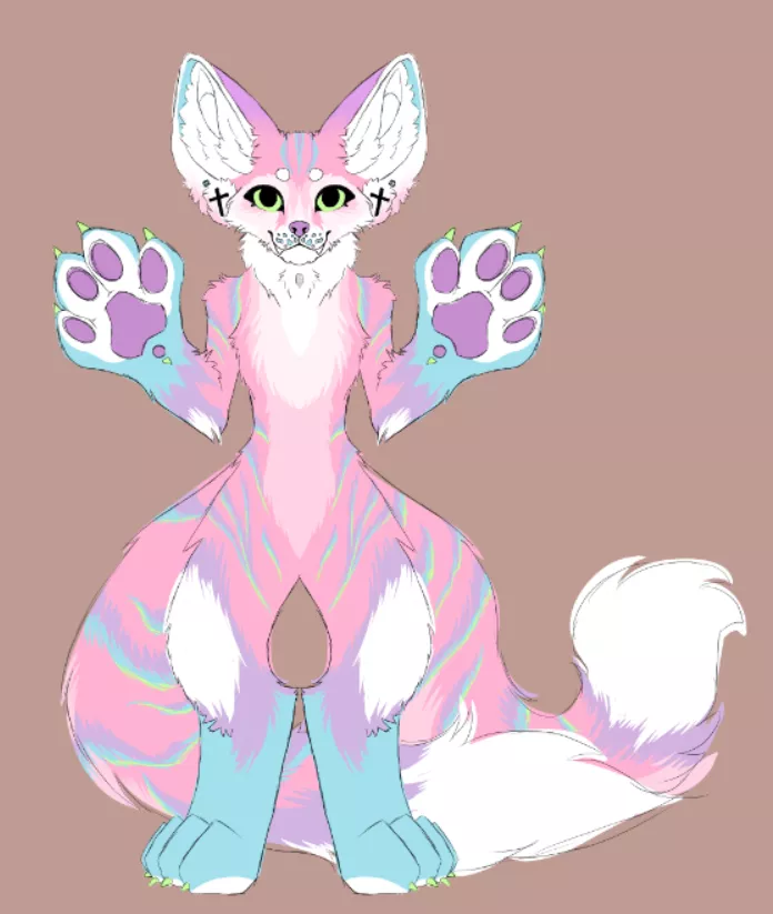 Meet candy my very first fursona i hope you all like it UwU