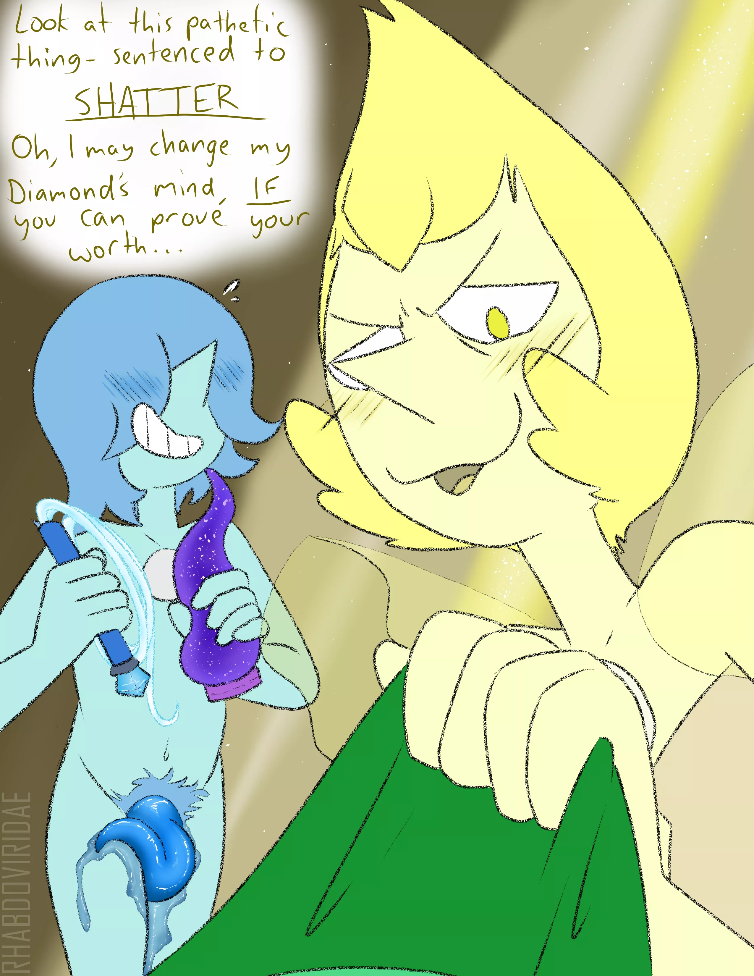 Meet Your Fate, with Yellow Pearl and Blue Pearl