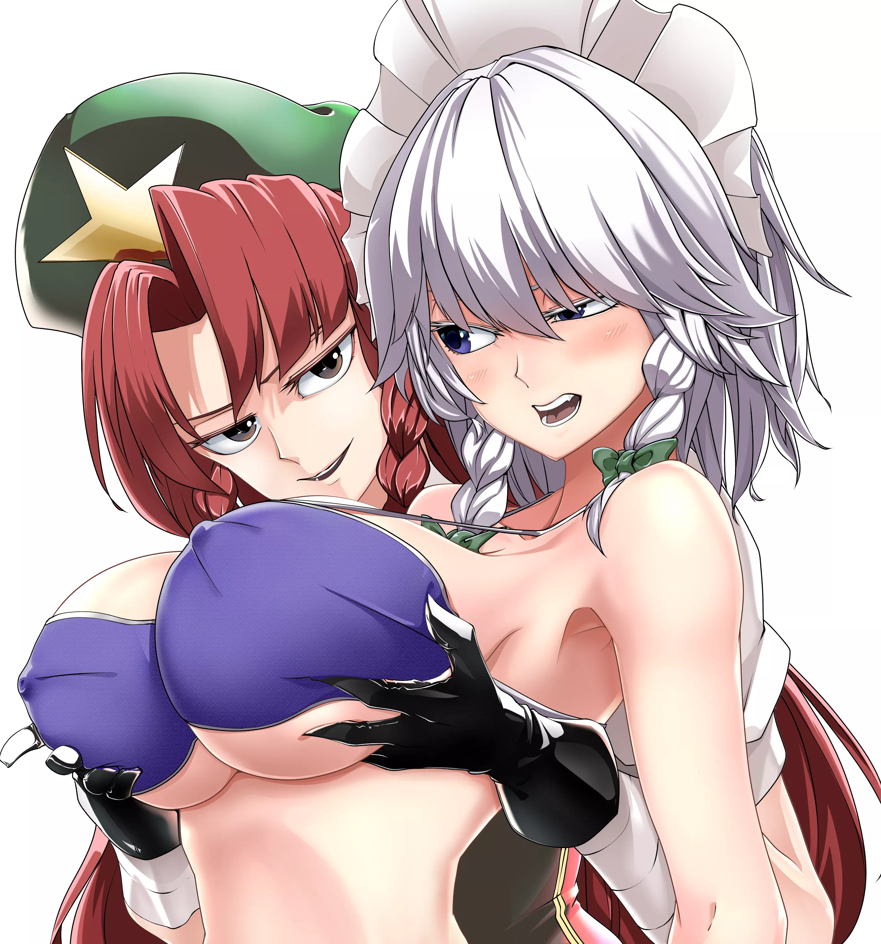 Meiling messing with Sakuya