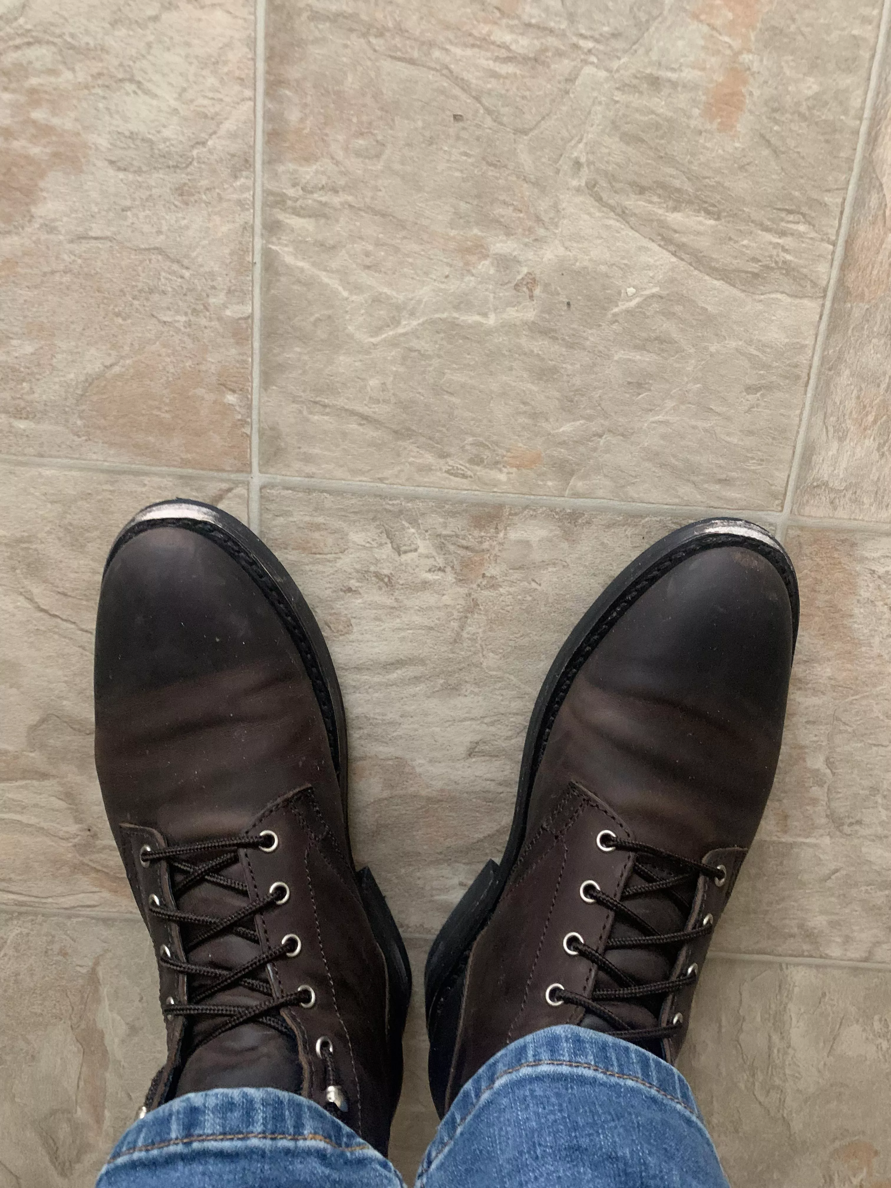 Messed up my boots doing CPR, any idea how to conceal the light blotches? Thursday Boots