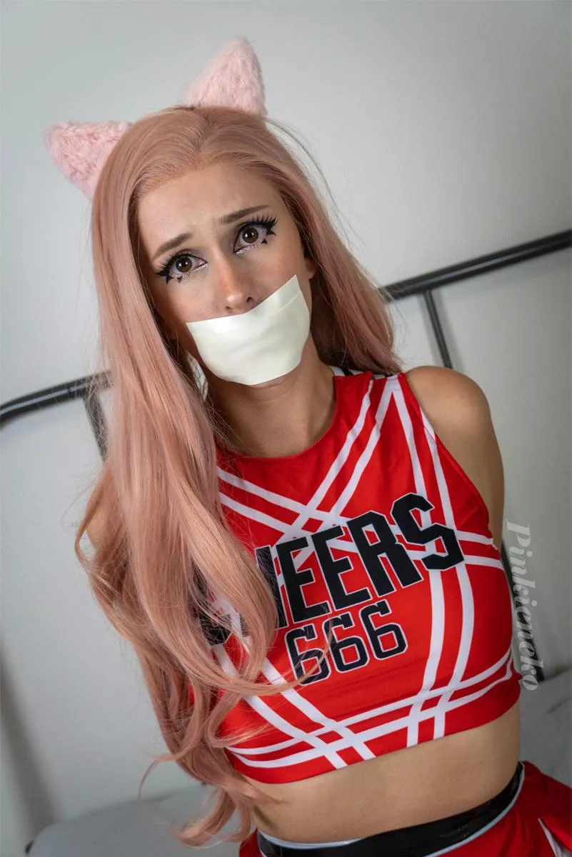 Microfoam gagged neko cheerleader by Pinkieneko