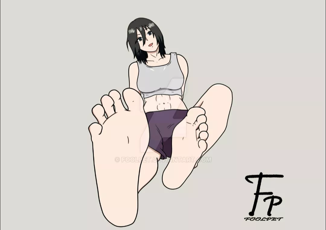 Mikasa Ackerman feet (Foolpet) [Attack on titan]