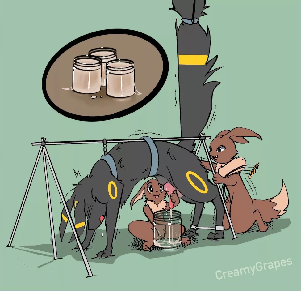 Milking an Umbreon stud [creamygrapes]