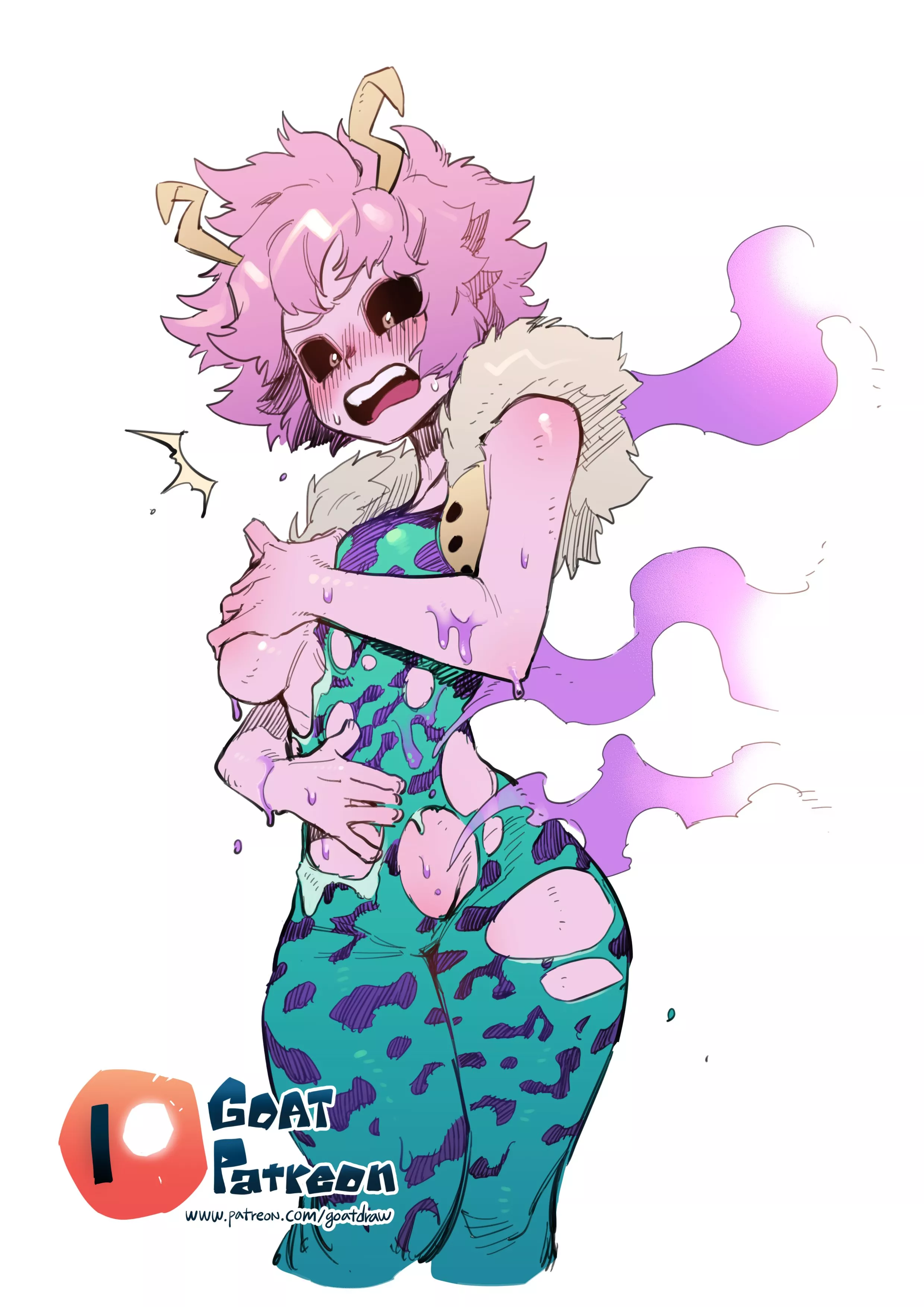 Mina's quirk accident [@goatdraw]