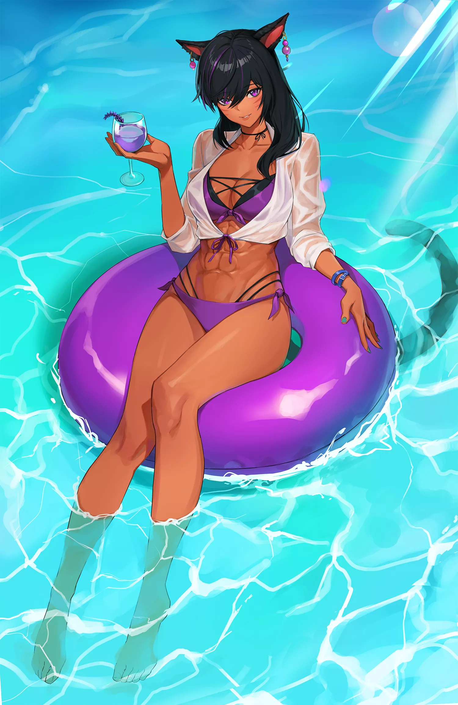 Miqo'te in the Pool (JasonKim) [Final Fantasy]