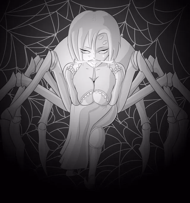 Mistress Rachnee waiting for you to join her in her web by Blobfishking