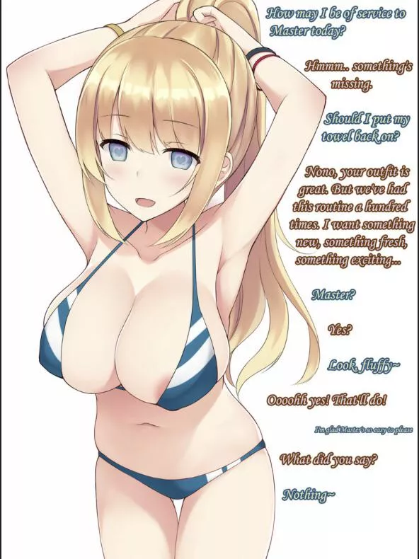 Mmmm…a perfect submissive slave with perfect fluffy hair ~~ <3 Character: Atago (Kantai Collection) Artist: [Mizunashi Kenichi]