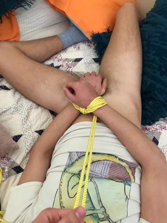 Mommy Gf had to tie me up Friday night because I wouldn’t sit still like a good boy