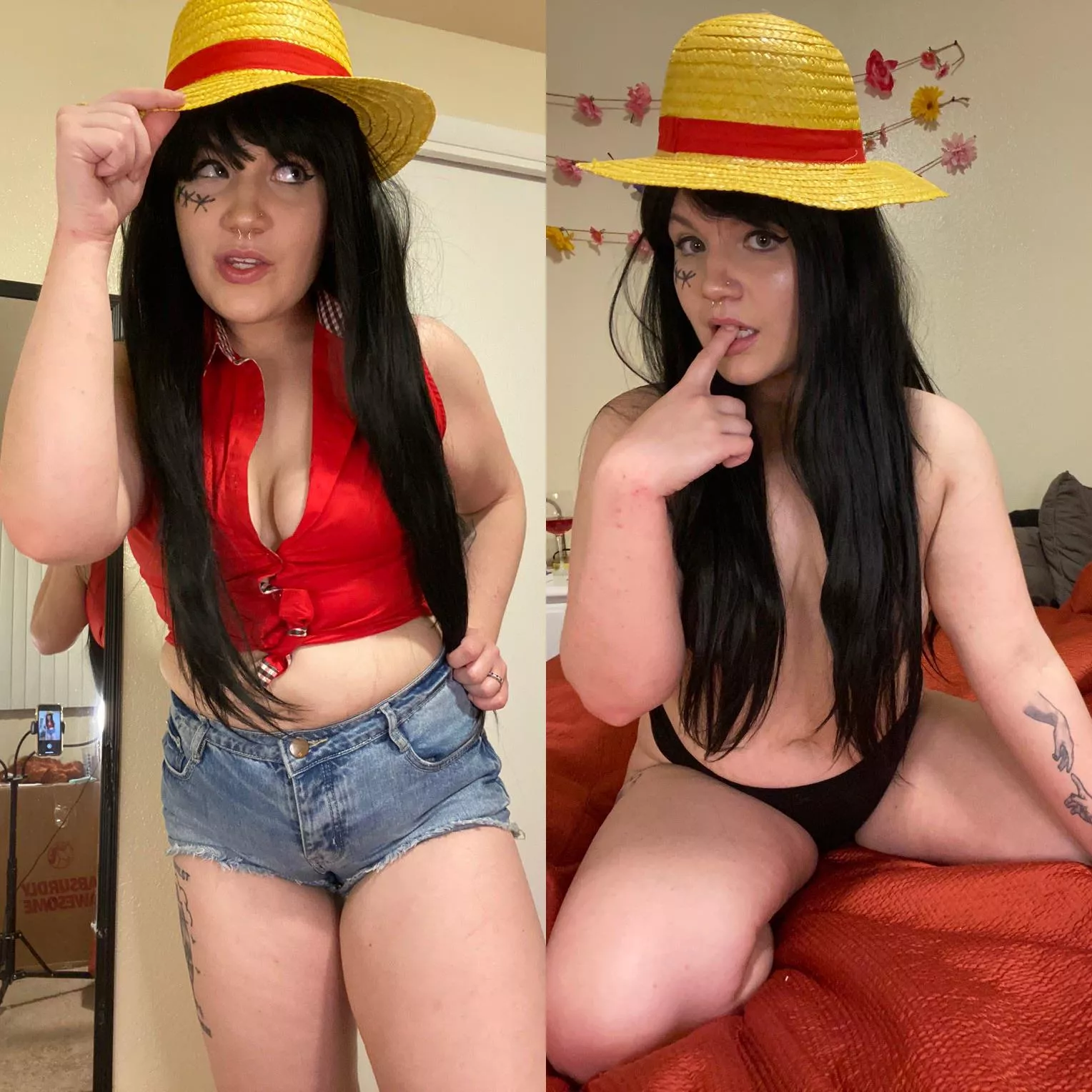 Monkey D. Luffy on/off by CosplayBunny