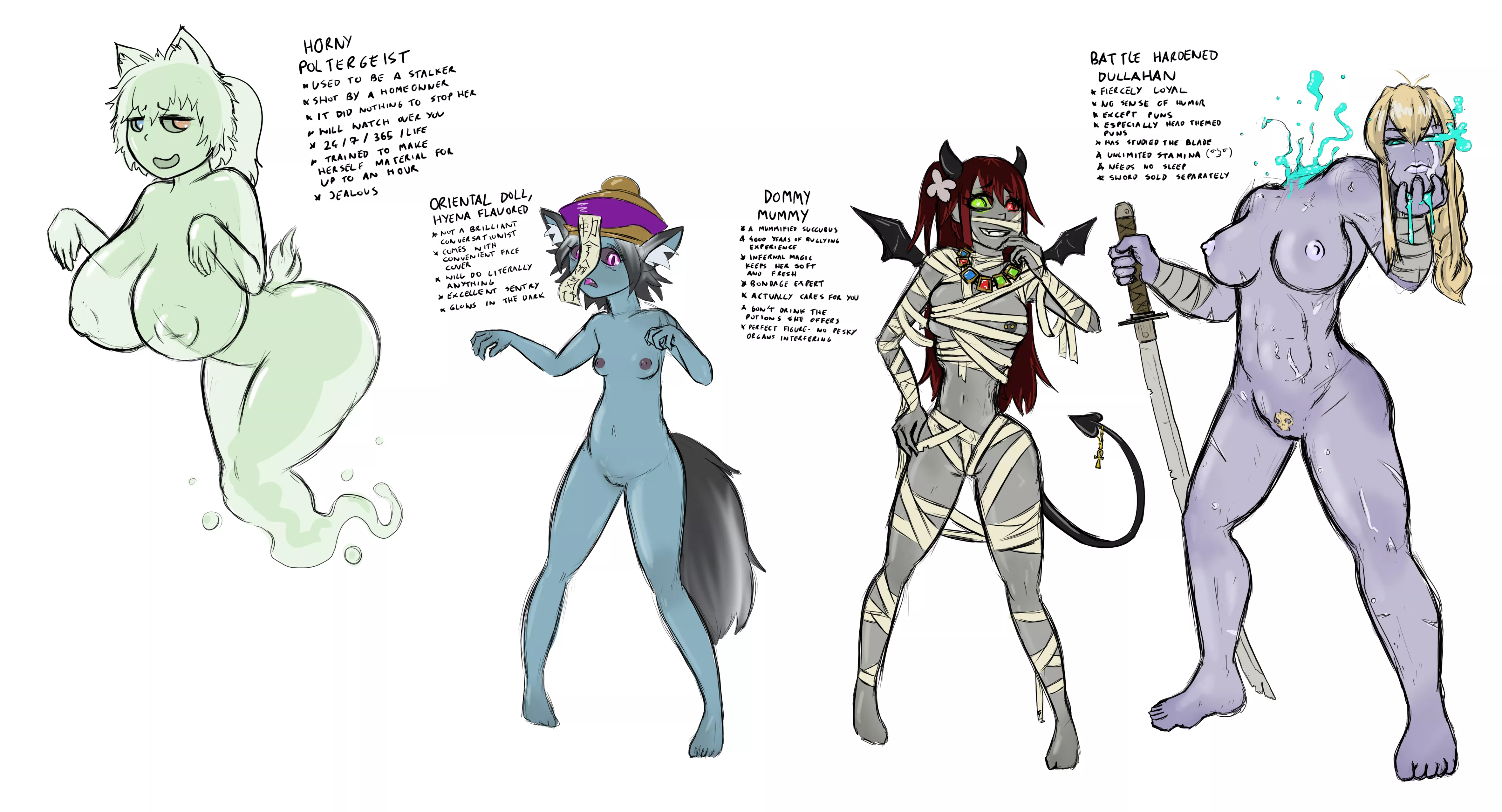 Monster Girl Lineup 3, spooktober edition (KakoTheCruiser)