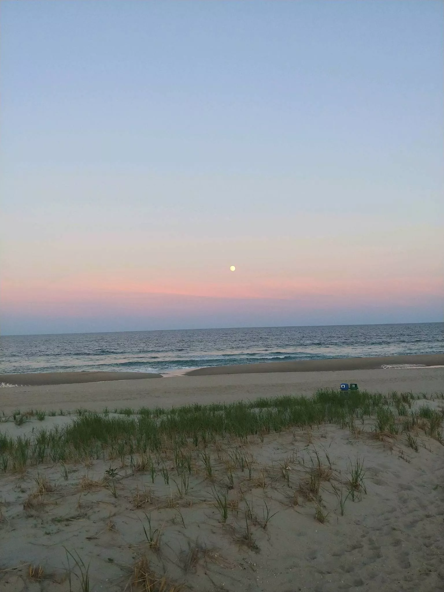 Moon Rising Over The Ocean