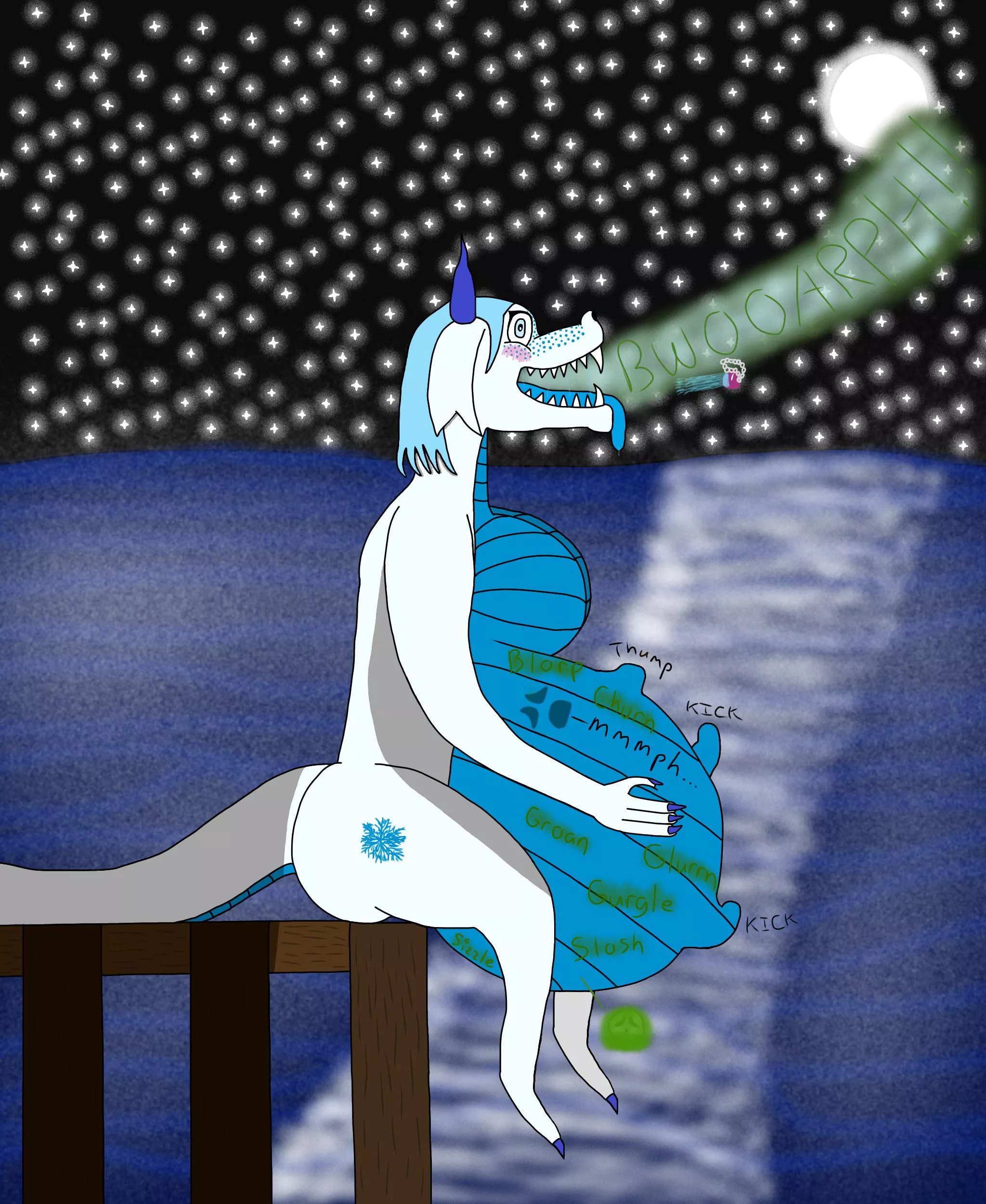 Moonlight Meal (OC by CryoDrago)