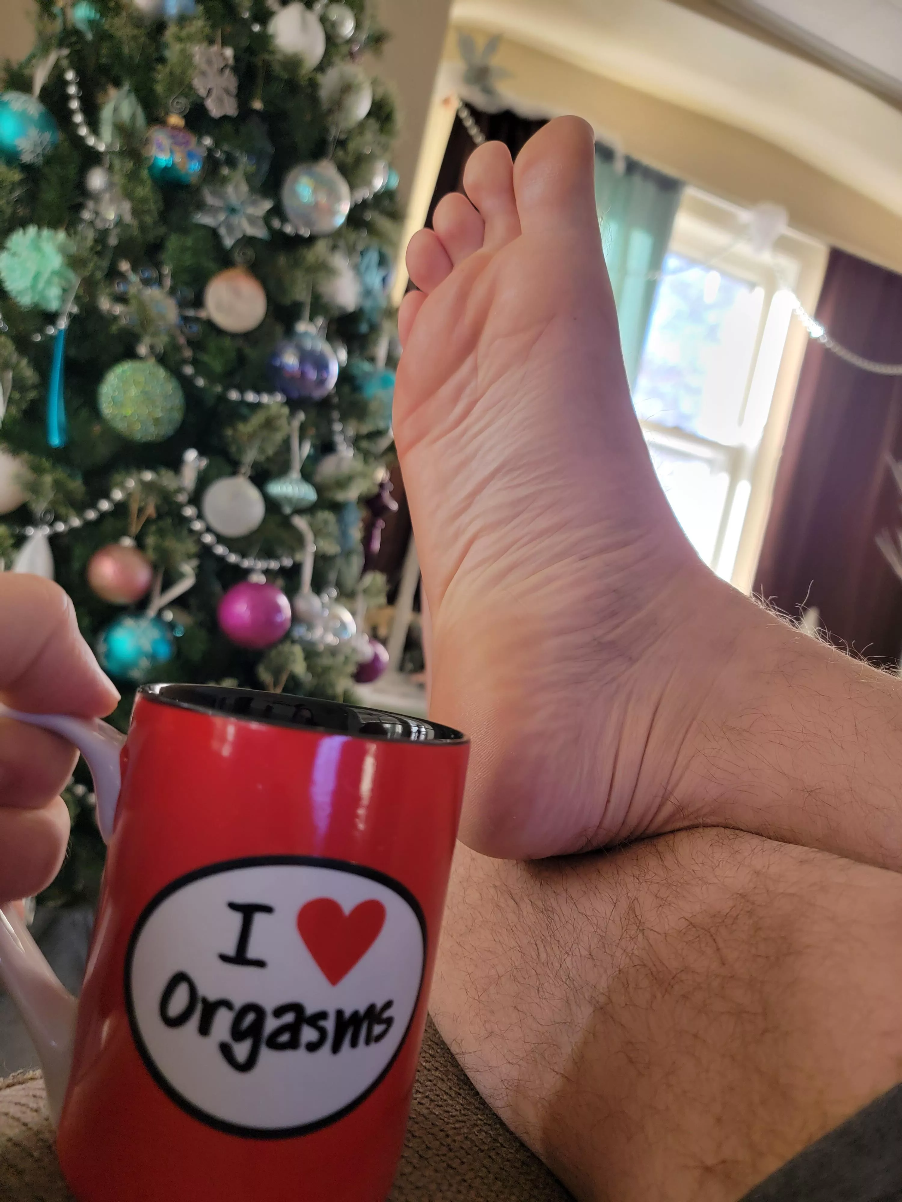 Mornings are great for coffee and bare feet.