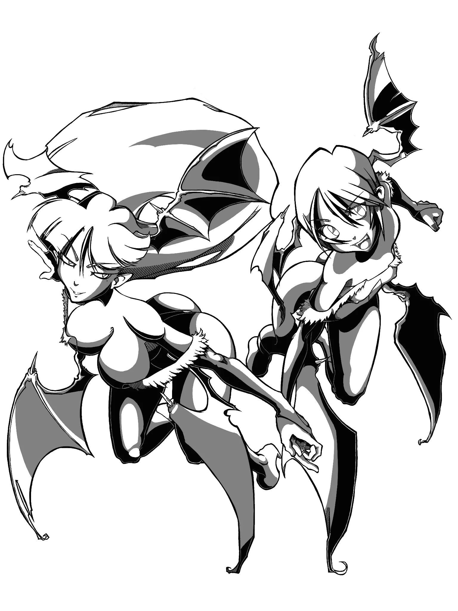 Morrigan and Lilith sketch