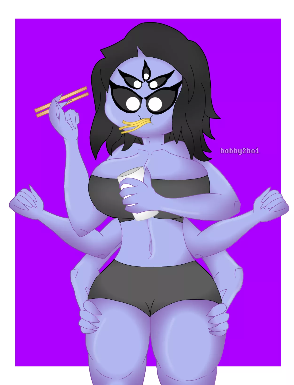 Muffet Eating Noodles