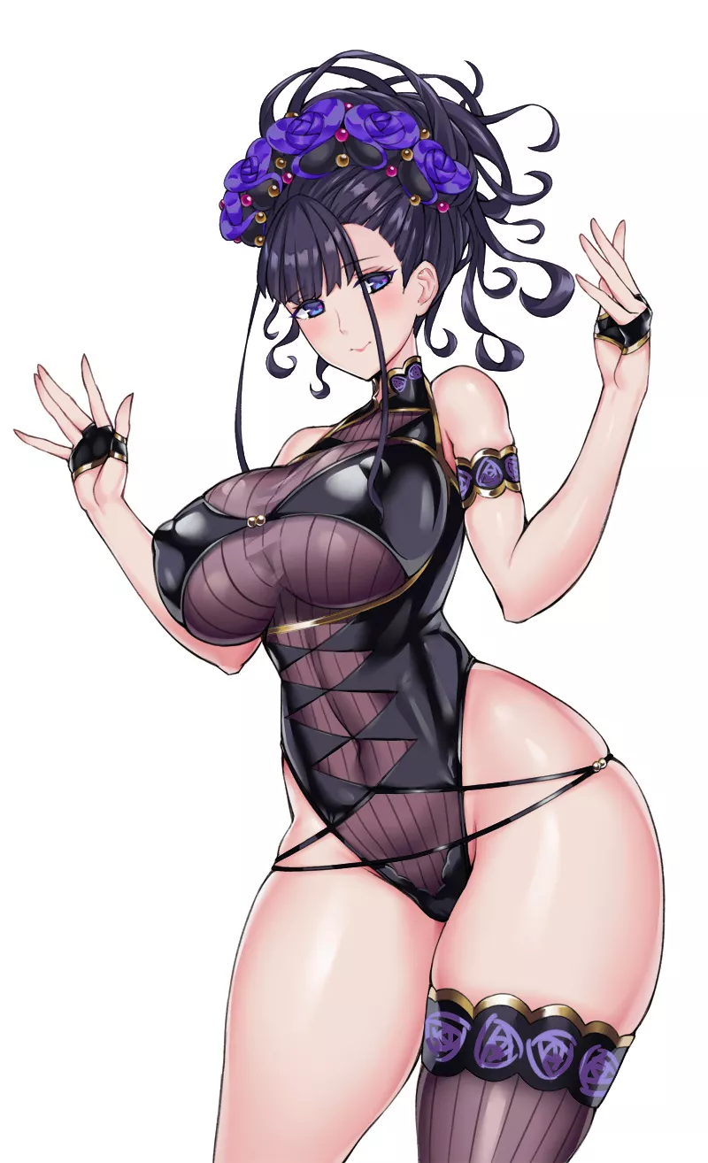 Murasaki One-Piece Swimsuit (Mahou Kyuuri) [Fate]