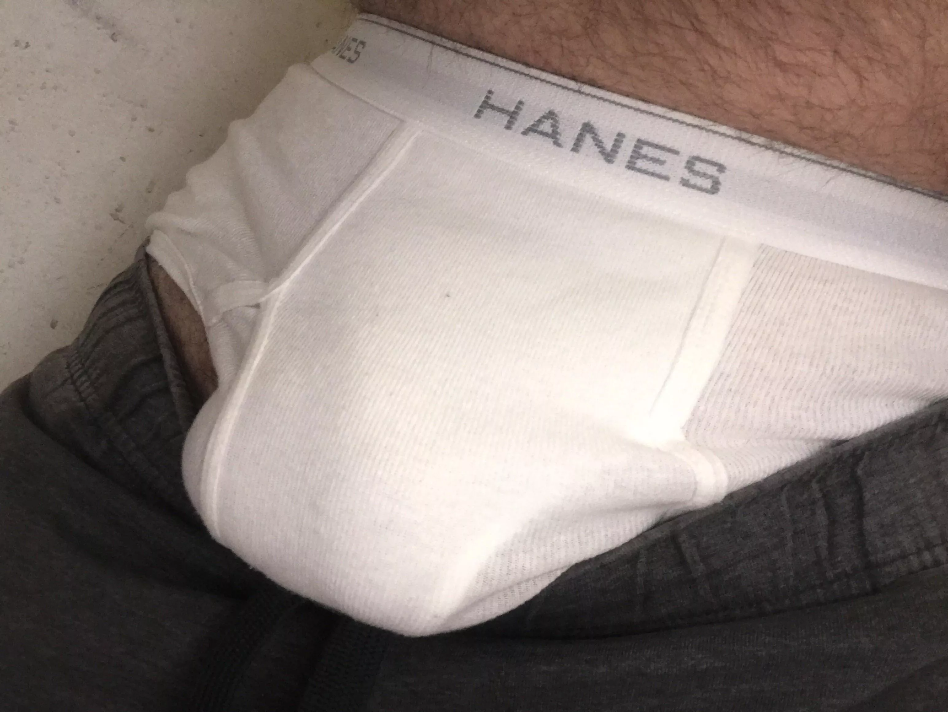 My briefs and a hint of furry belly