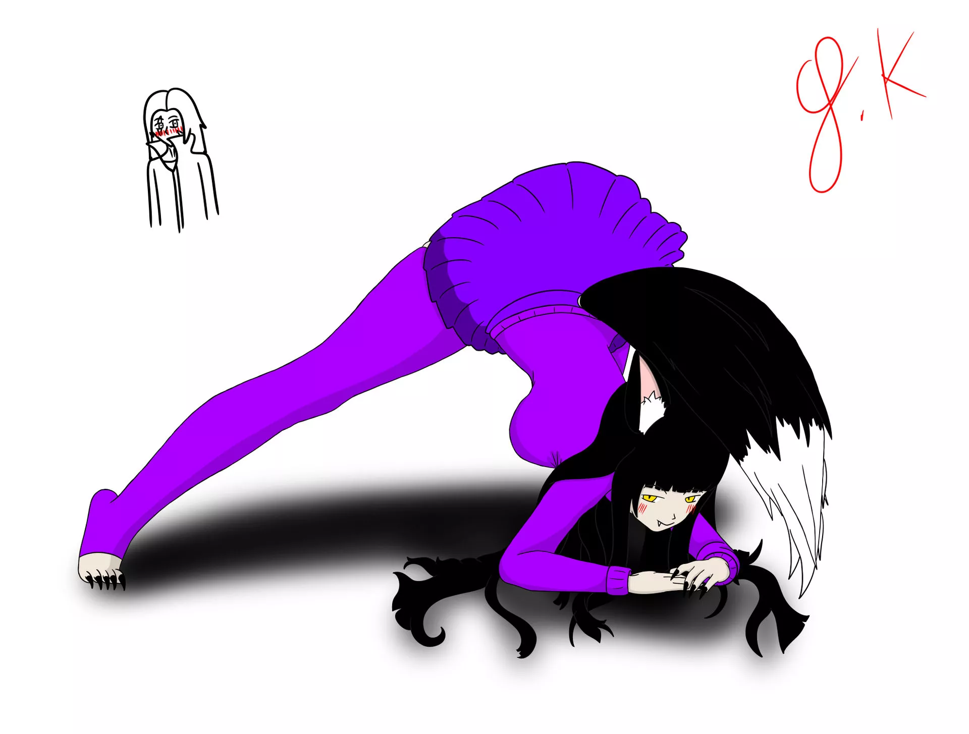 my first post here, i decided to post my OC annie doing the Jack-o pose