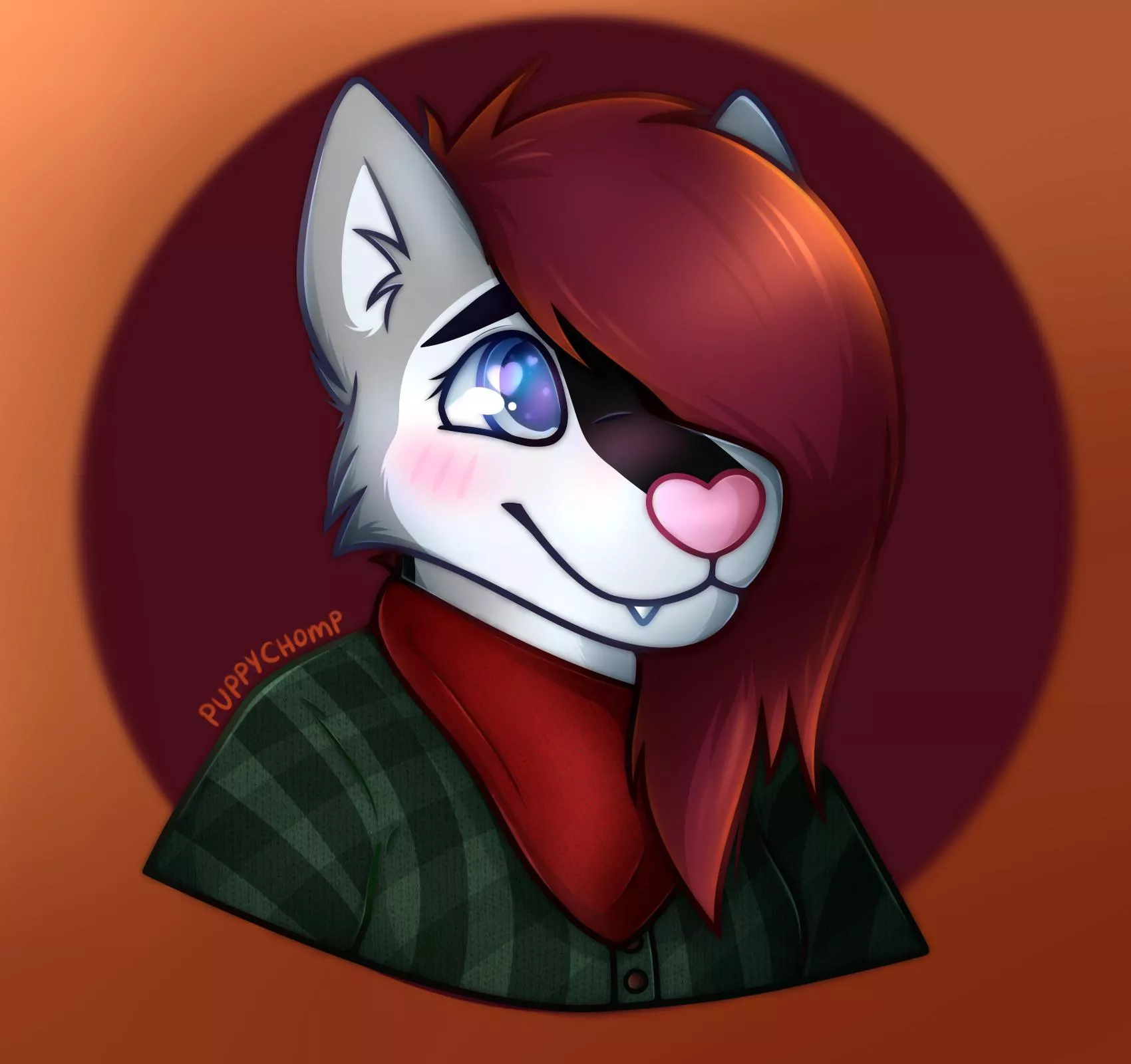 my fursona dyes her hair red in the fall and i think its really pretty! what do you think? [art by me!]