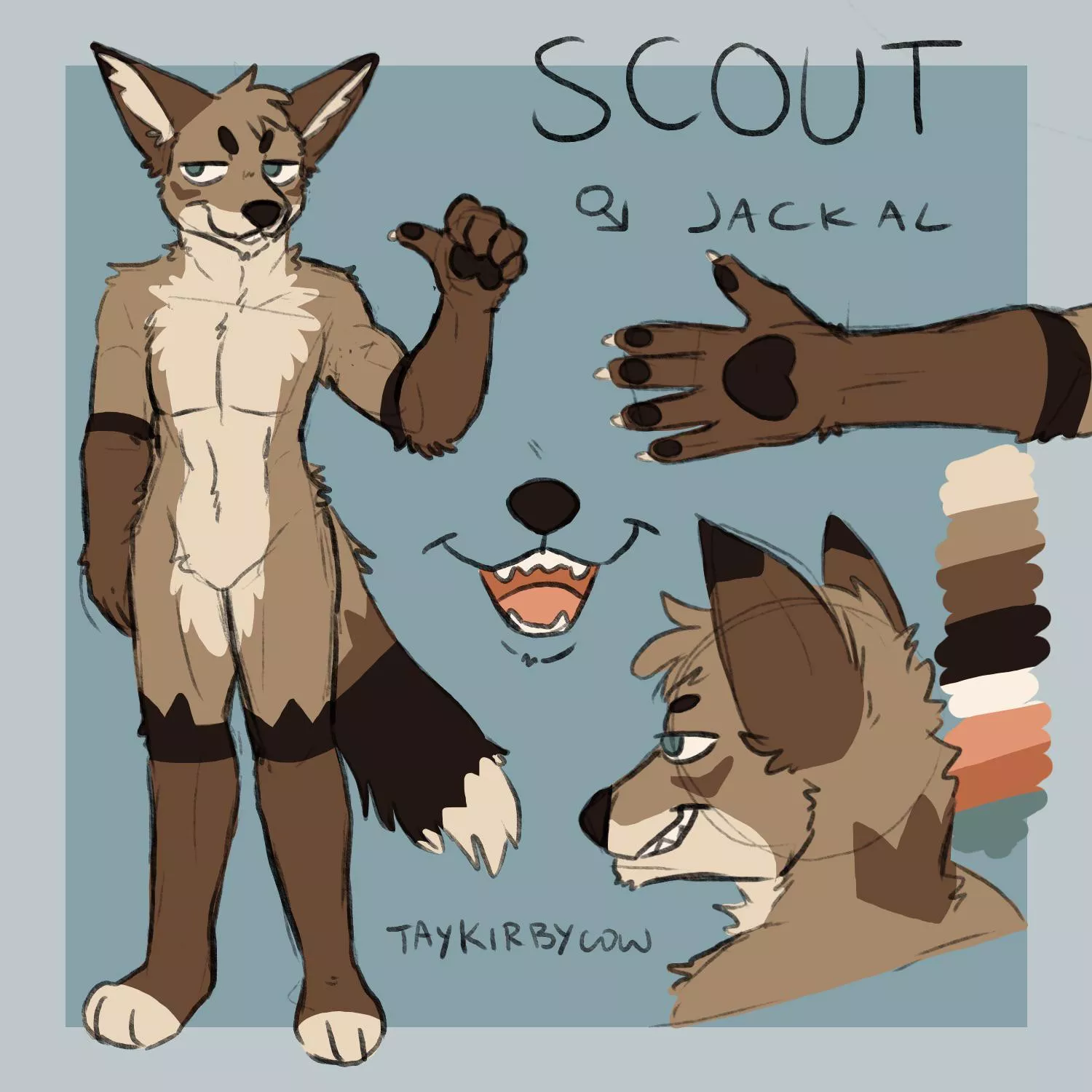 My fursona Scout!! Recently redesigned