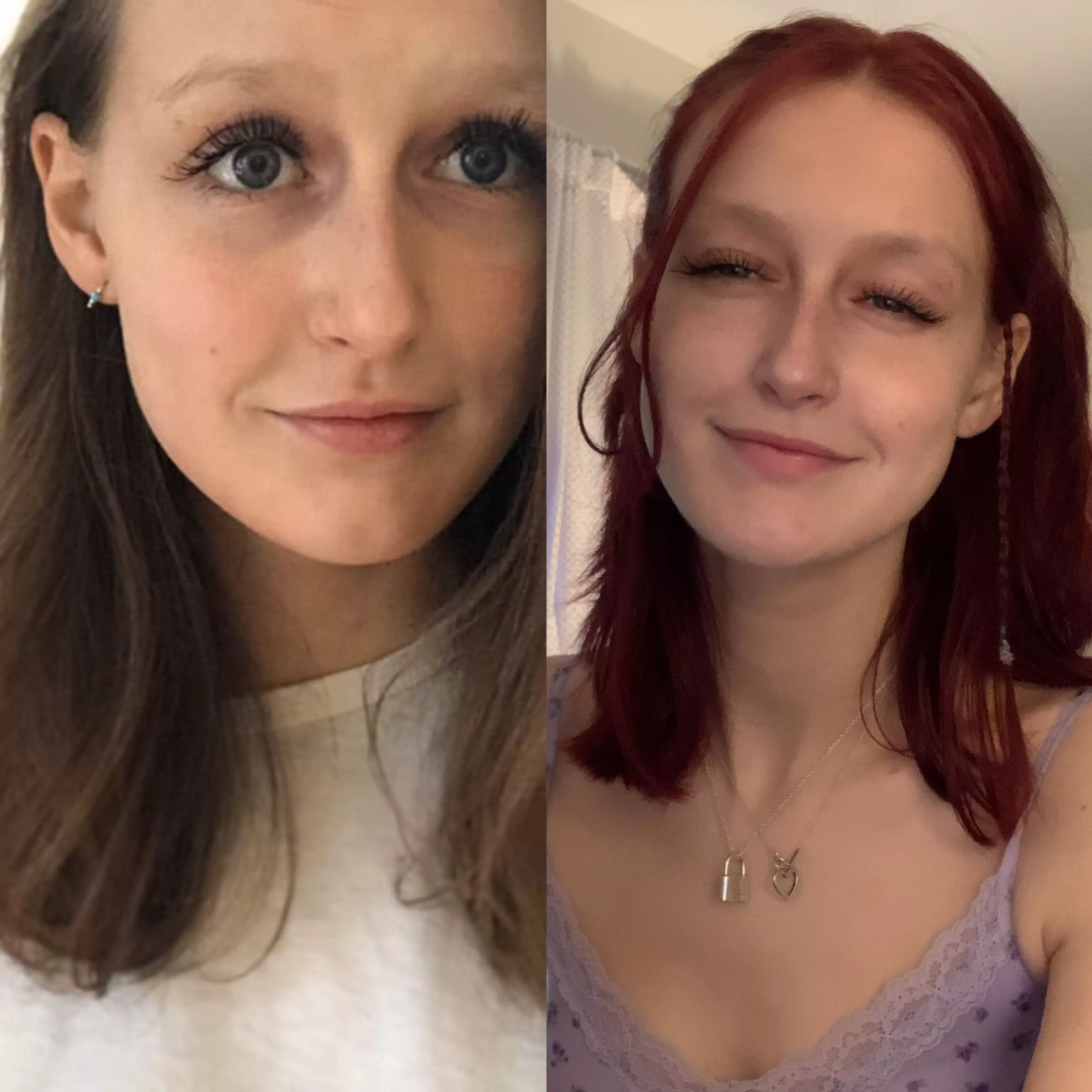 My girlfriend before or after dying her hair red? [2]