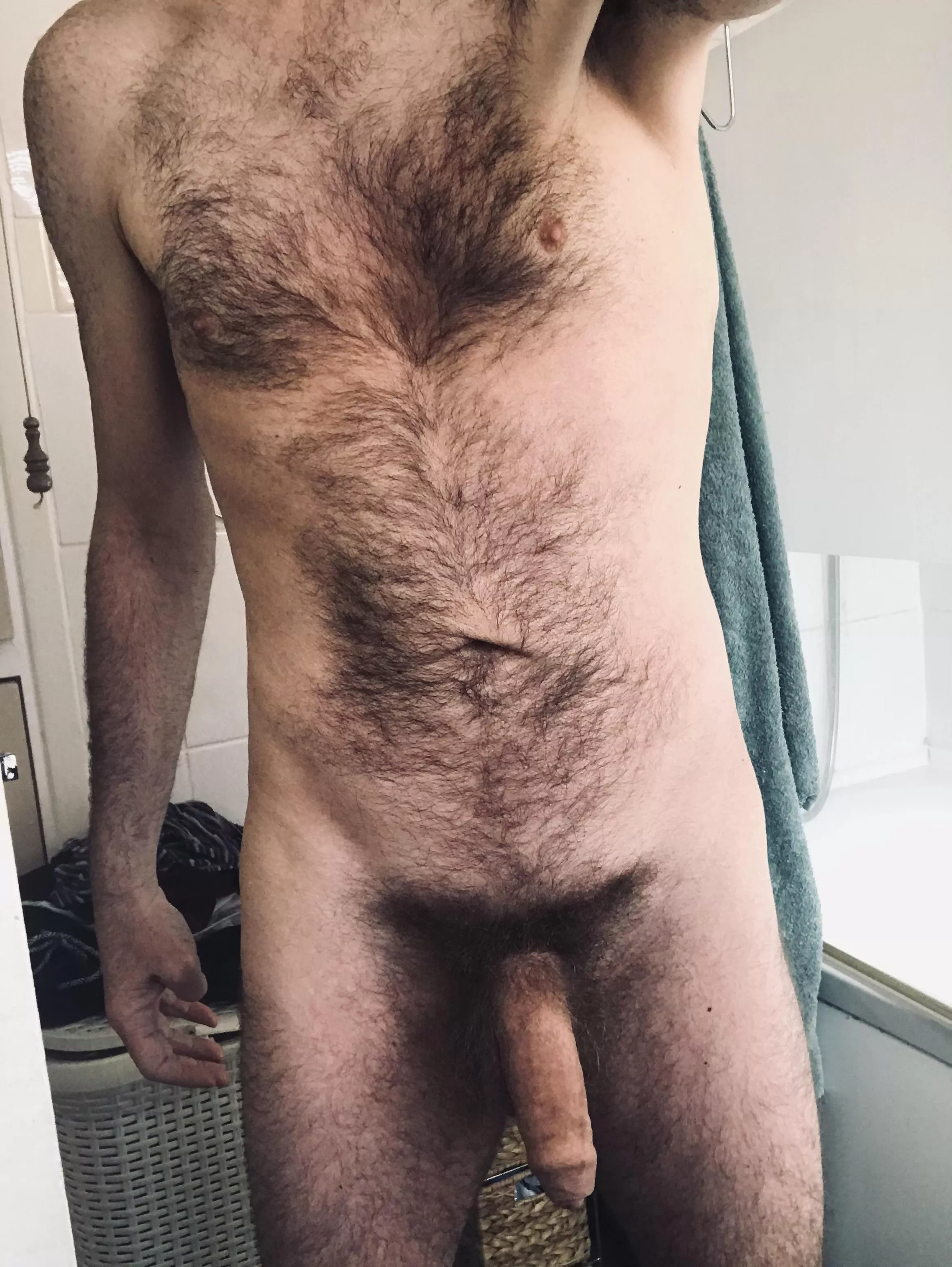 My hairy body ready to play.