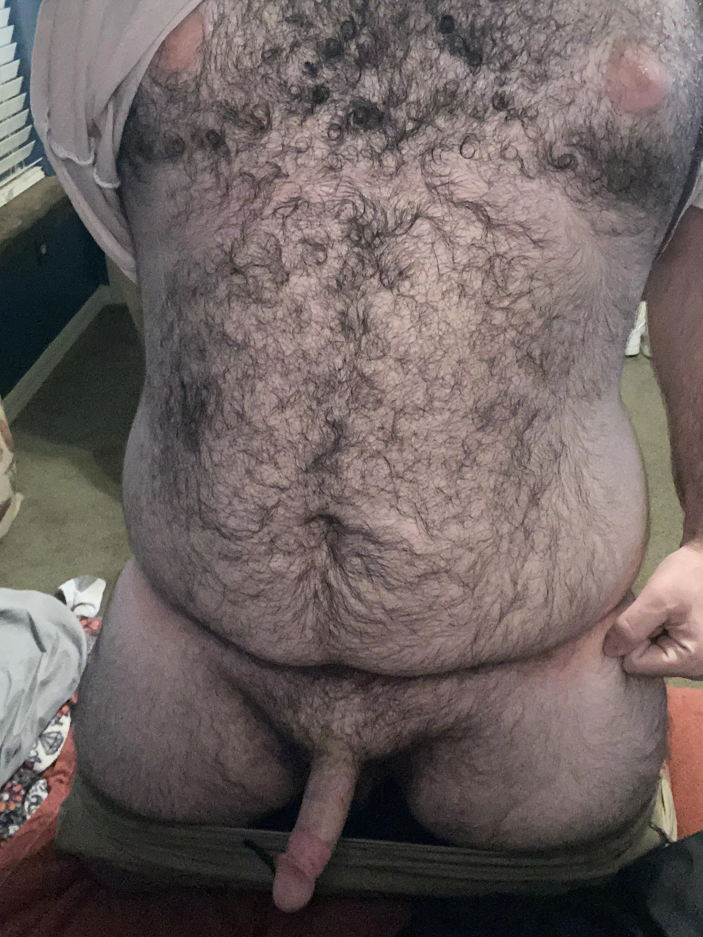 My hairy body will keep you warm.