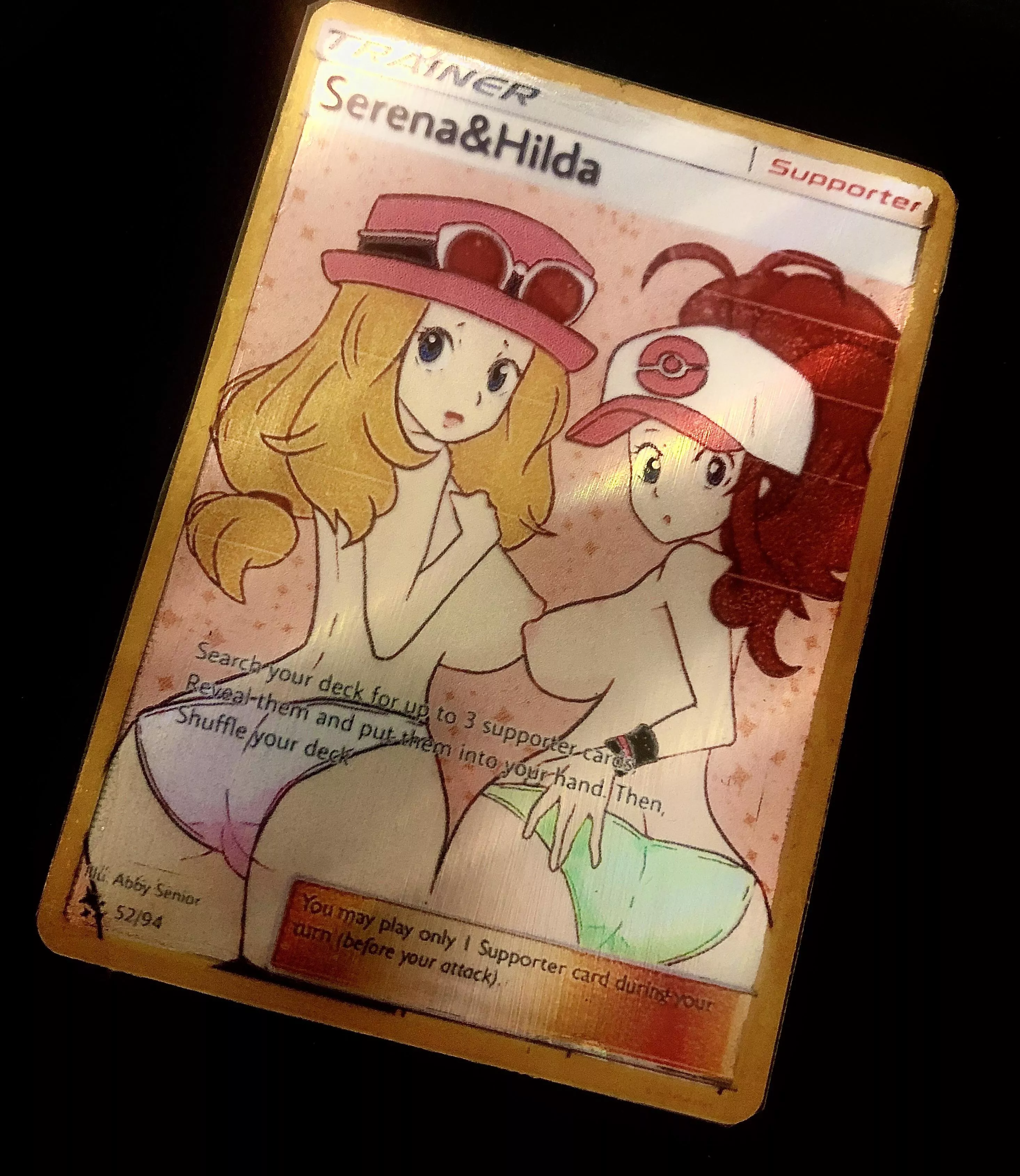 My new serena and Hilda Pokemon card! These are £25 each!:) also if you would like one of these and my other Hilda and Rosa card I will apply a discount, dm me if your interested:)