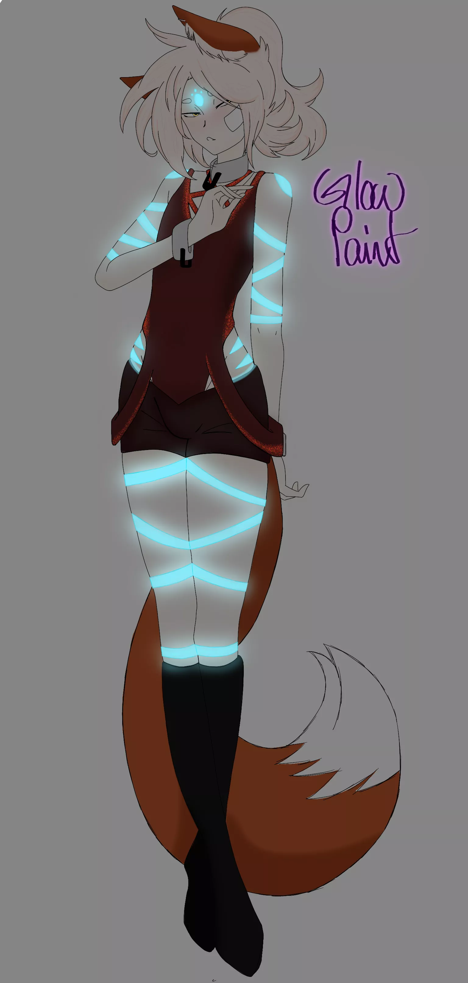 My OC in glow paint (art by me howdyhoohowareyou