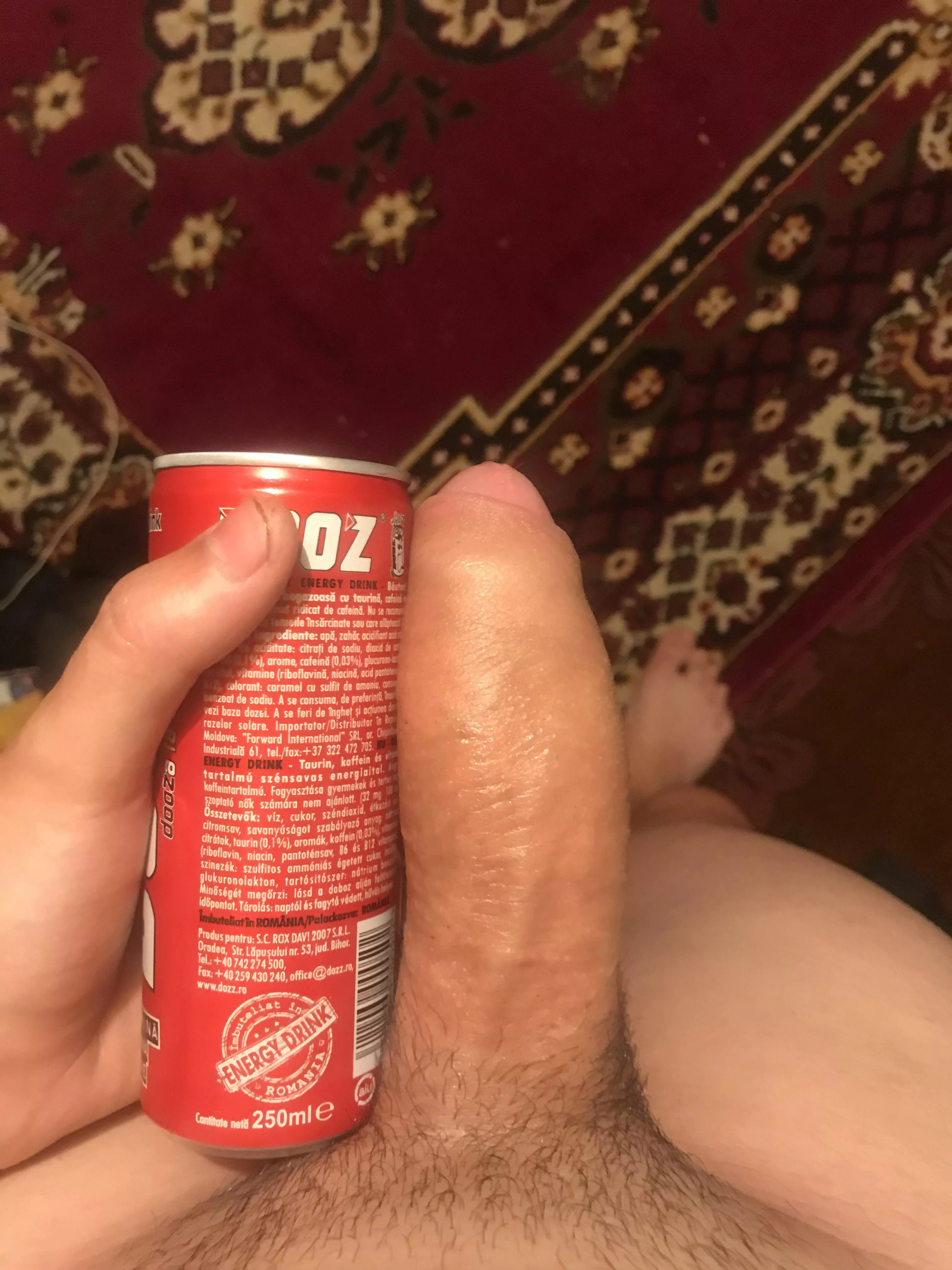 My penis vs energy drink can