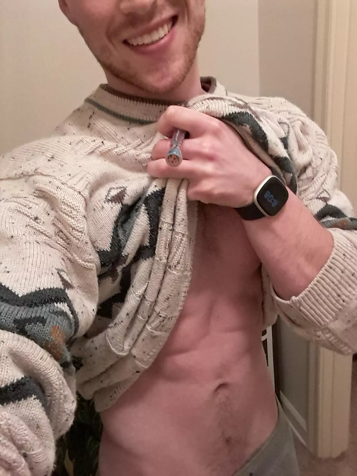 (M)y small but mighty piece and comfy ass sweater