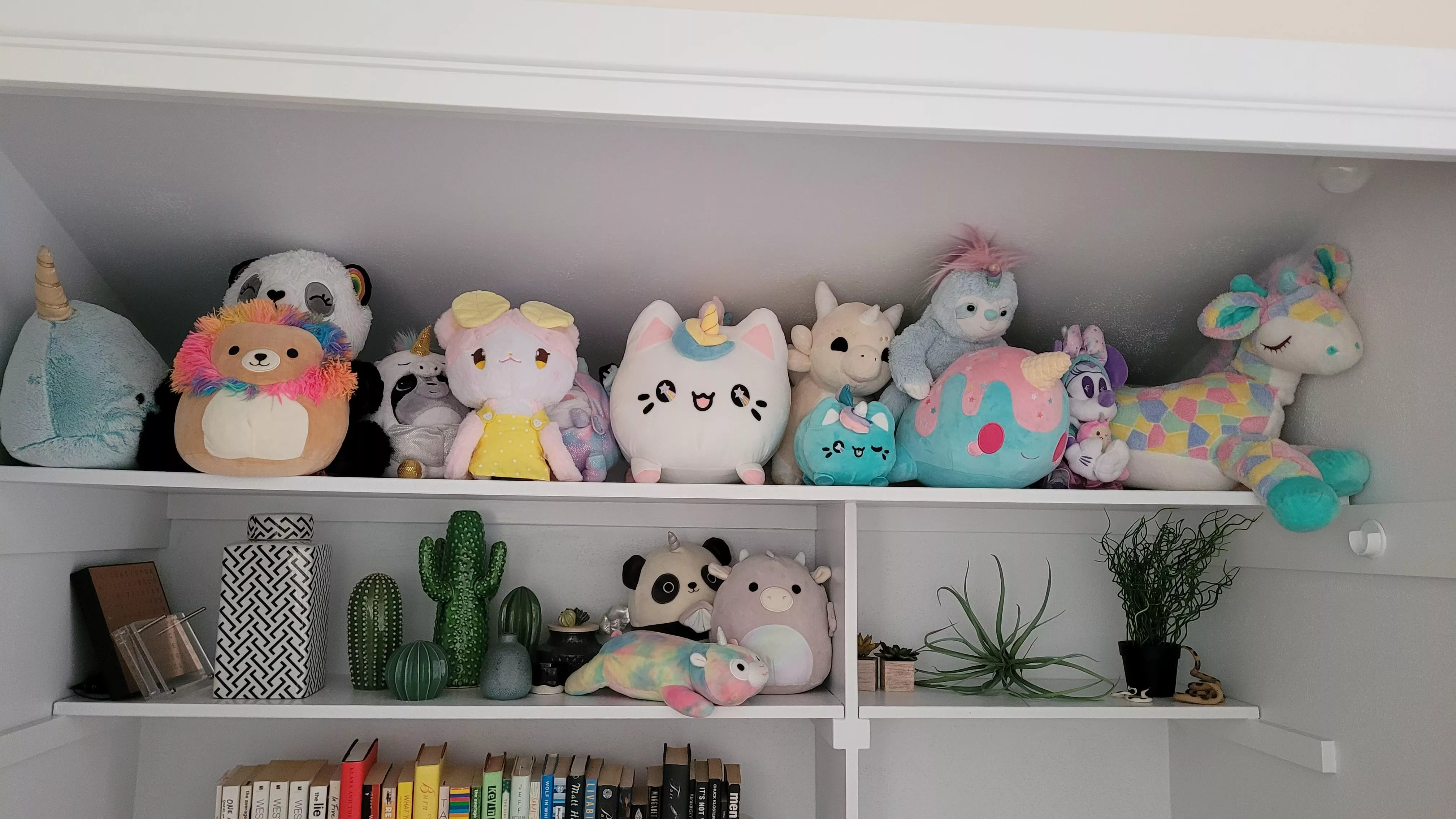 My stuffies have a cute shelf to hang out on 🥰