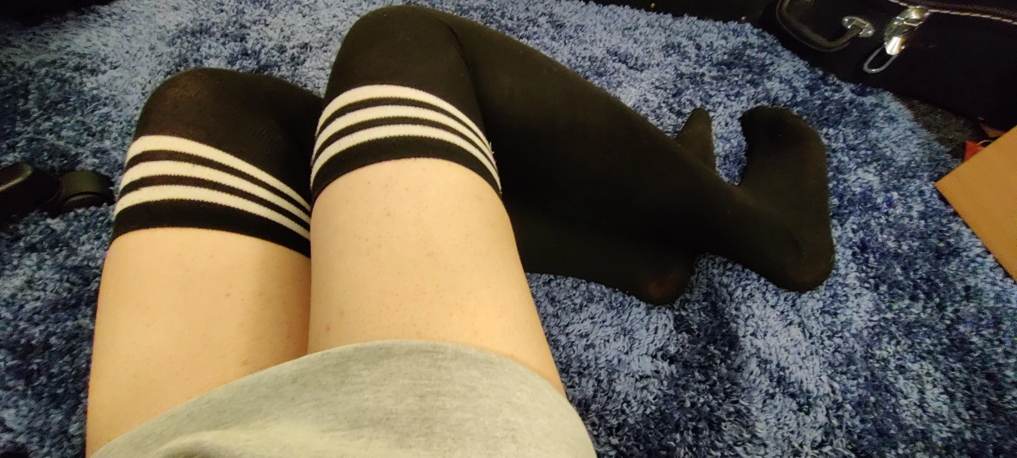 My thigh highs arrived, I shaved my legs and painted my nails. What a wonderful week.