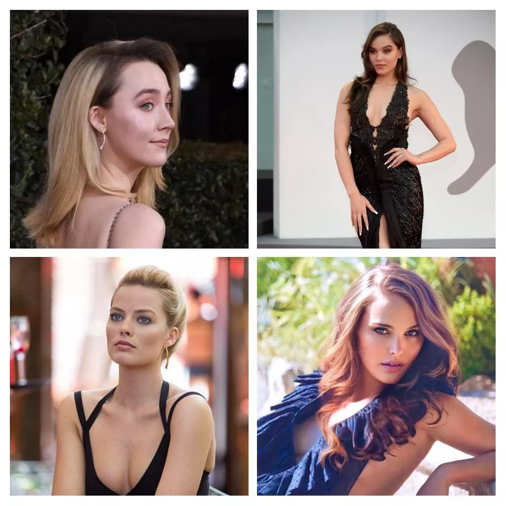 My top 4 Celebs to jerk Off to; Saorise Ronan, Hailee Steinfeld, Margot Robbie, Natalie Portman