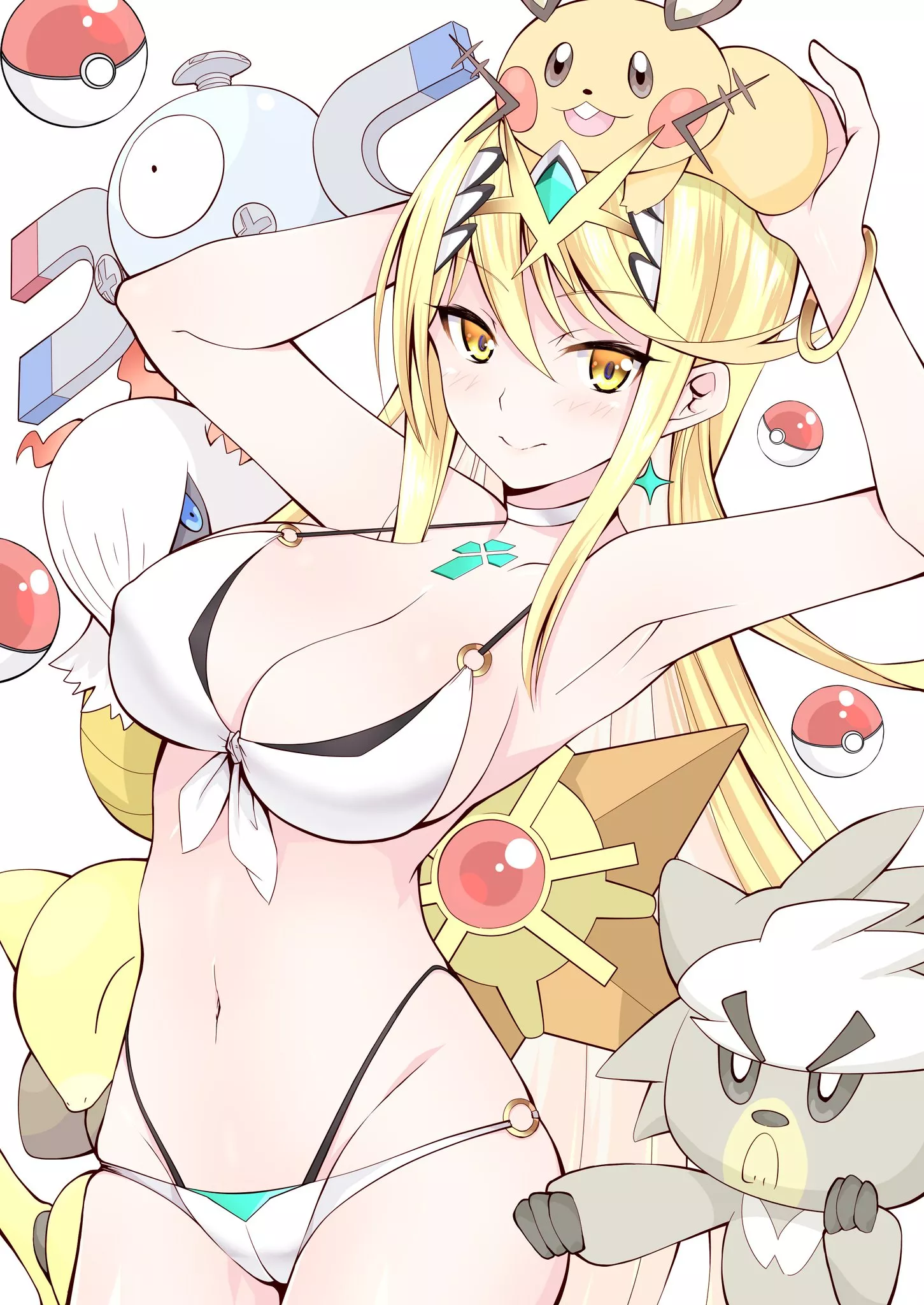 Mythra with Pokemon (KOUâˆž)