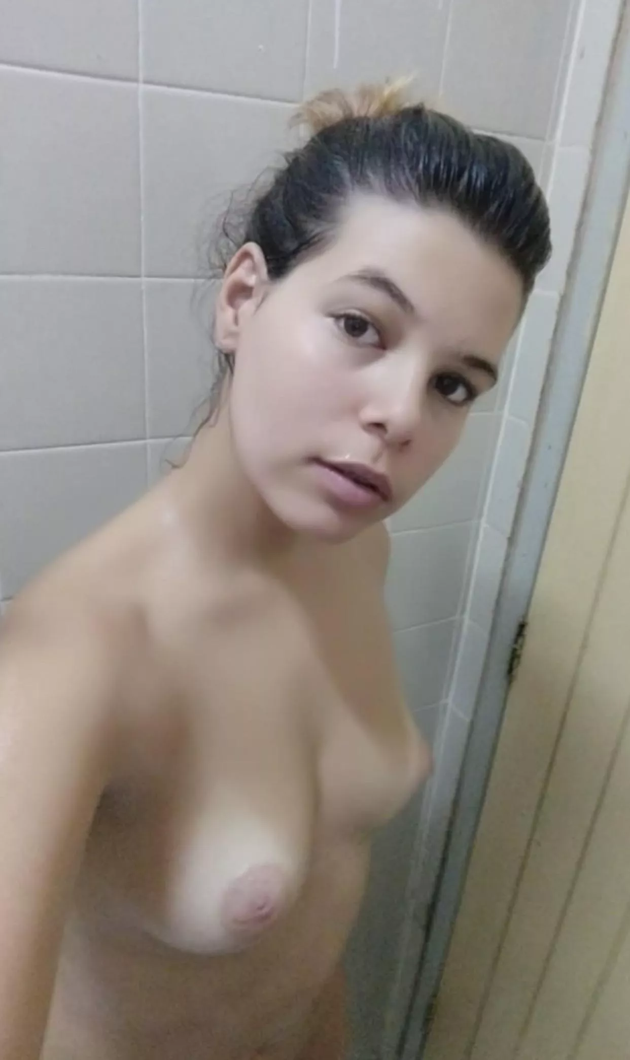 Naked selfie in the gym locker room