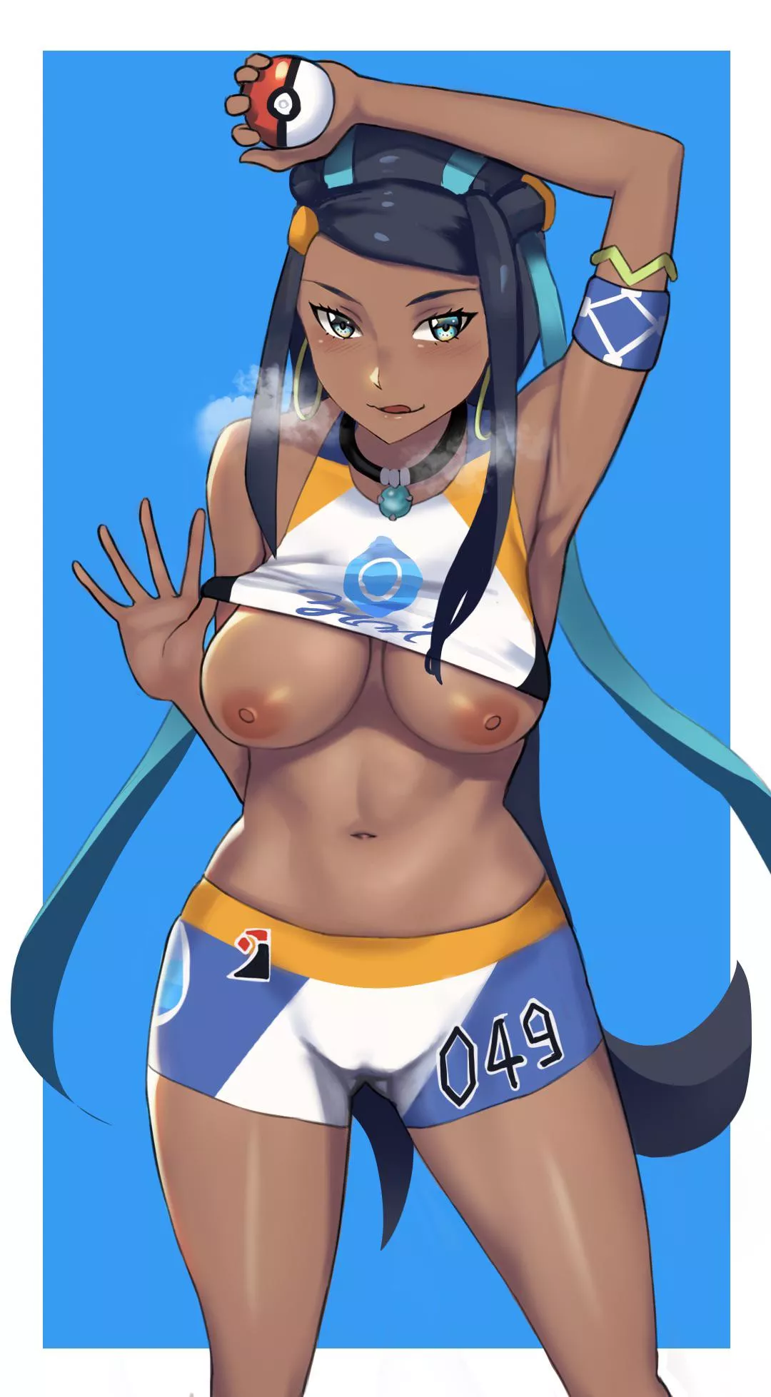 Nessa giving you a little reward for beating her gym (Devilukez) [Pokemon]