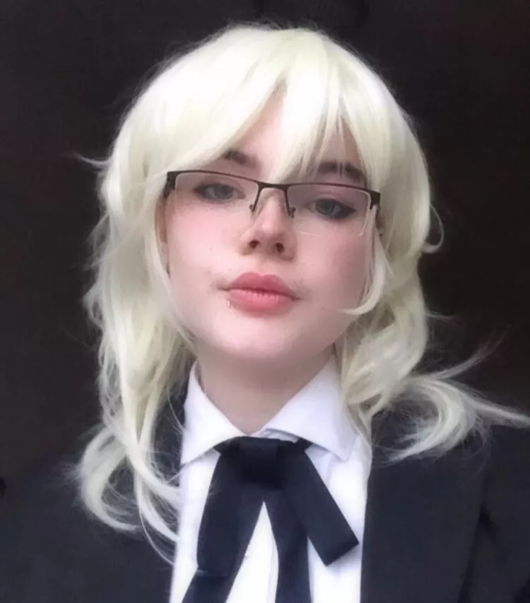 new glasses - howâ€™re we liking it? (Yes Iâ€™m wearing a togami cosplay spare my life)