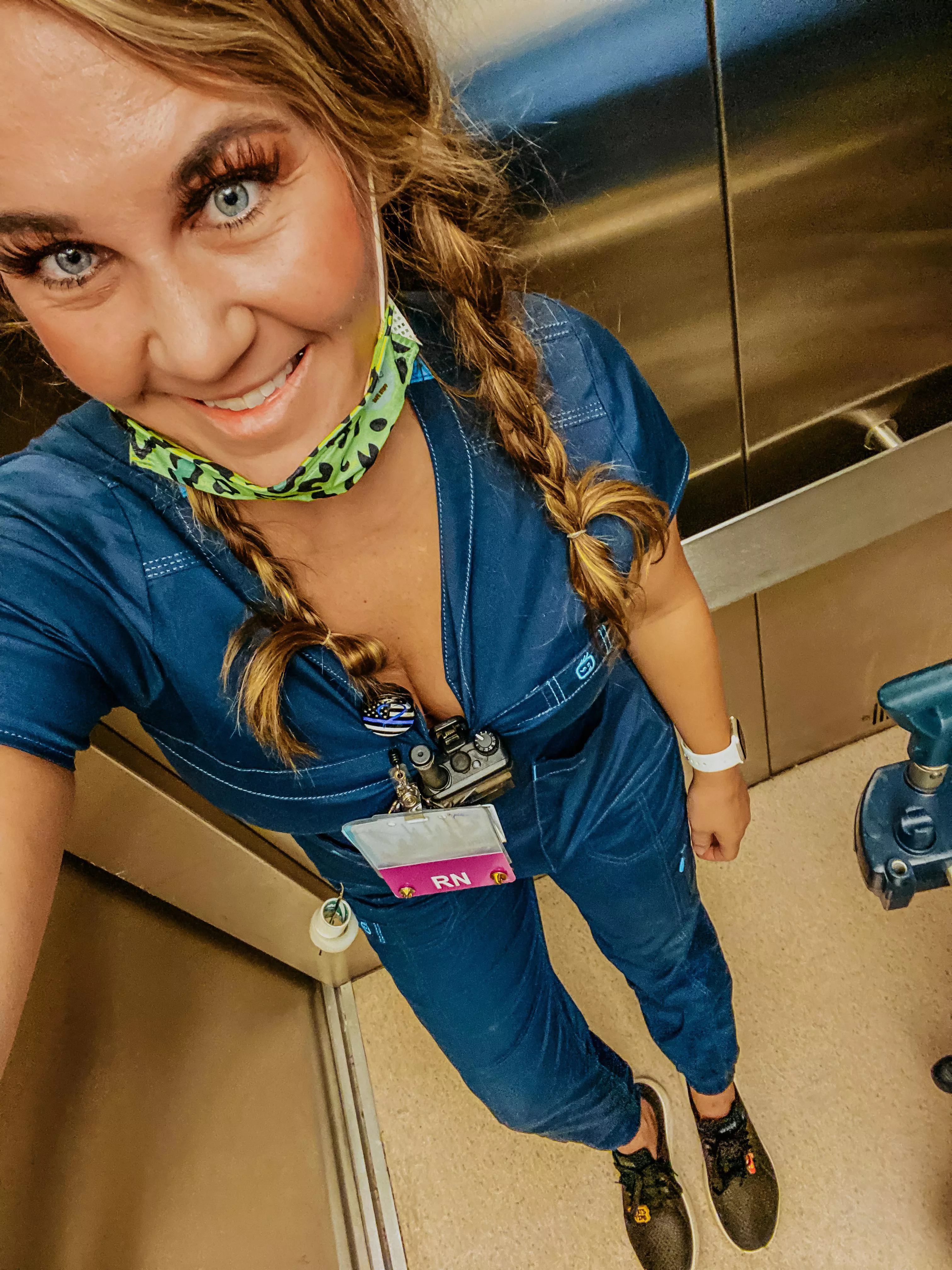 New scrubs â€¦.that radio makes it a better view