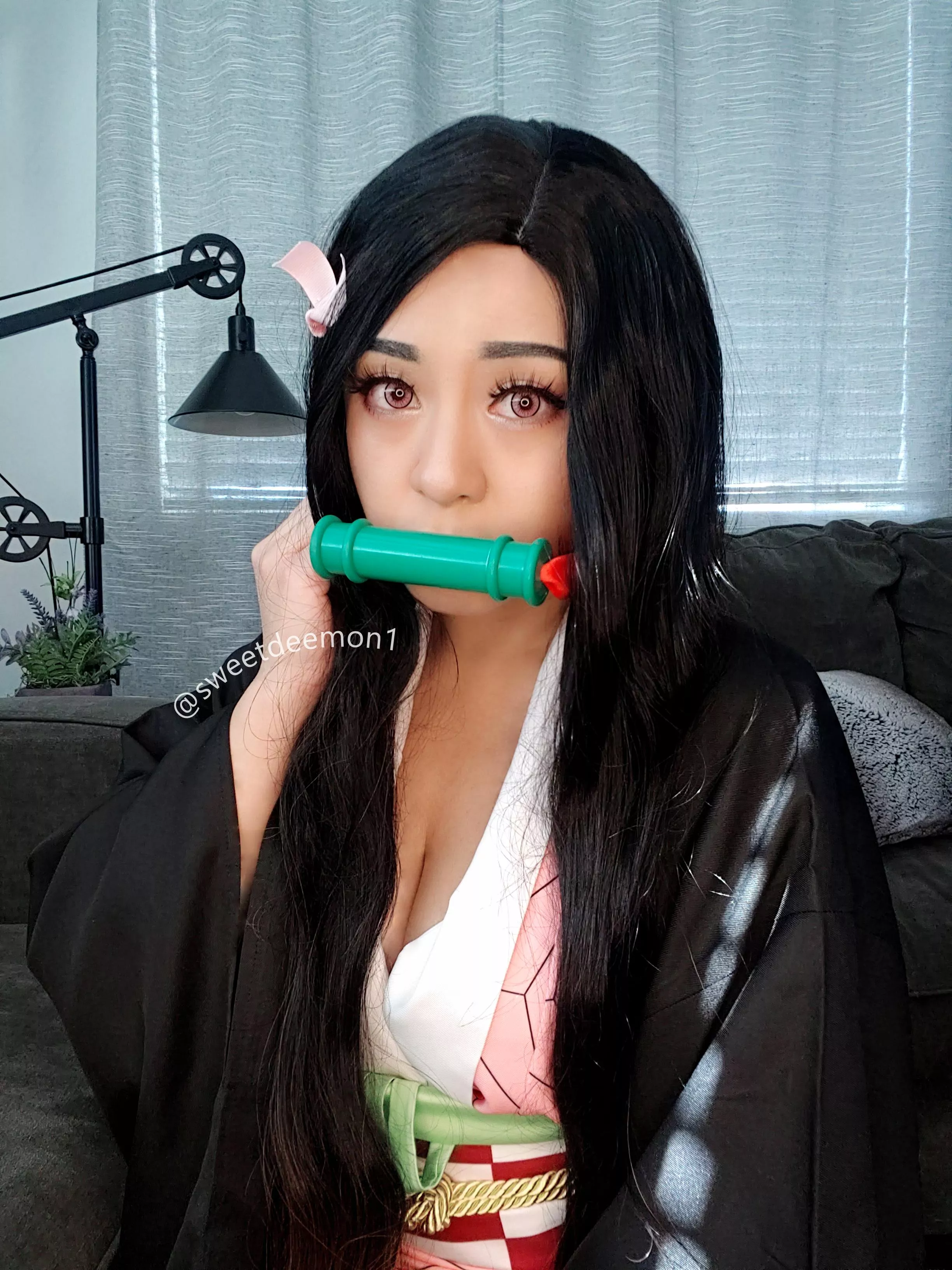 Nezuko-chaaaan! Don't mind me, I'm a beginner cosplayer